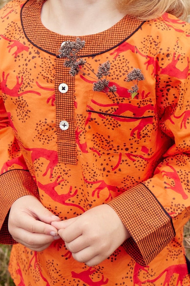 the unspotted leopard - organic cotton kids pyjama set