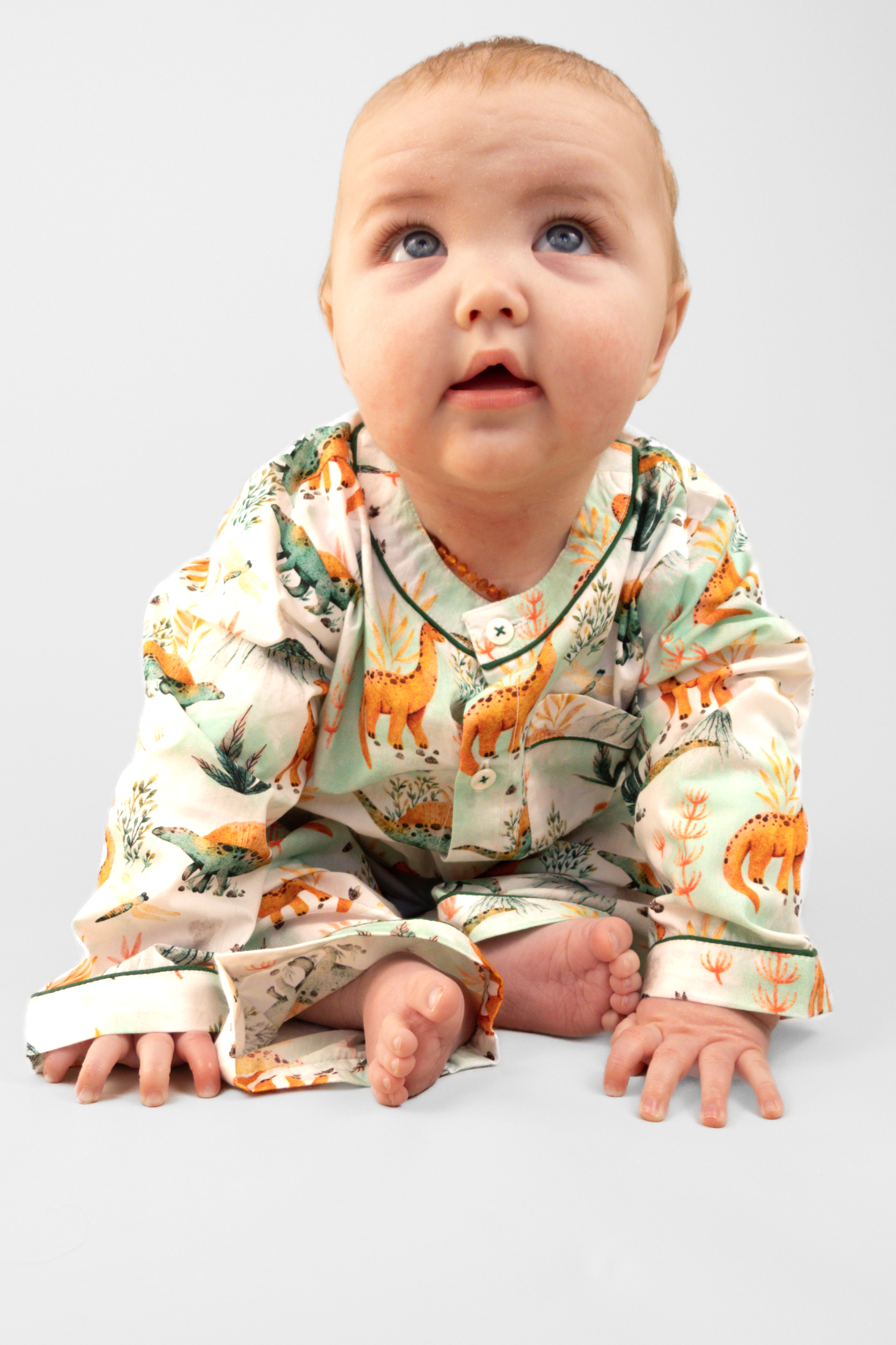dinosaur summit - organic cotton baby pyjama set