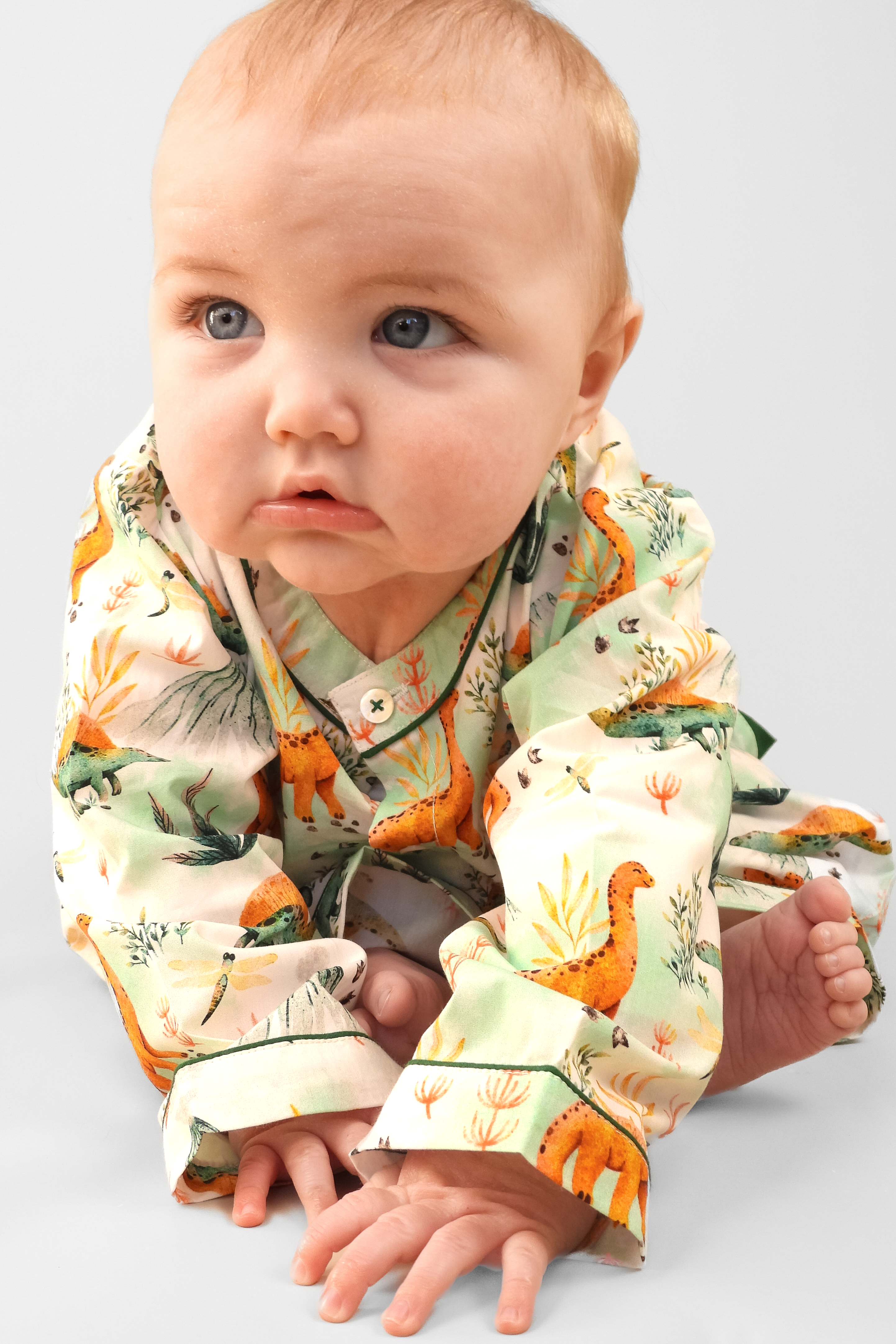 dinosaur summit - organic cotton baby pyjama set