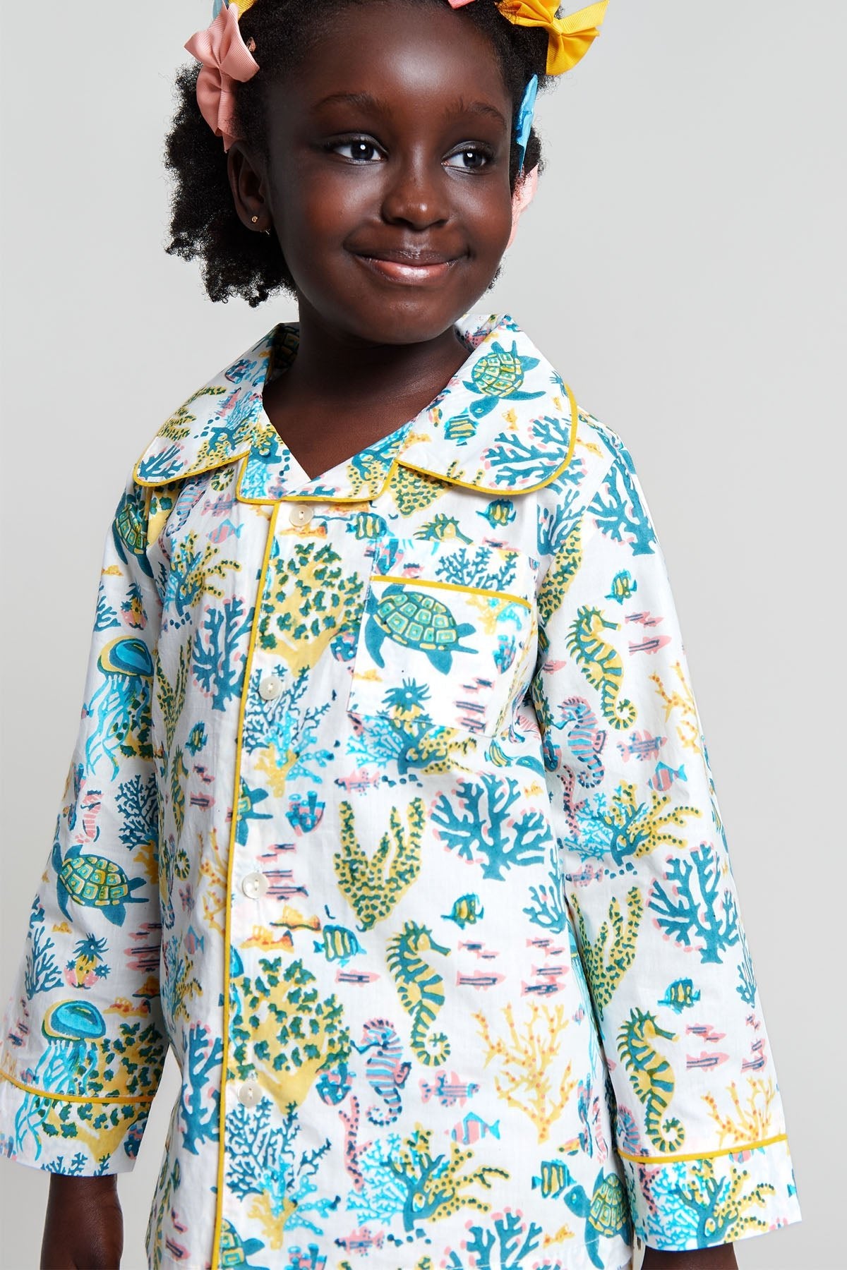 a fin - tastic dance off - organic cotton kids pyjama set - Kutti Lulu