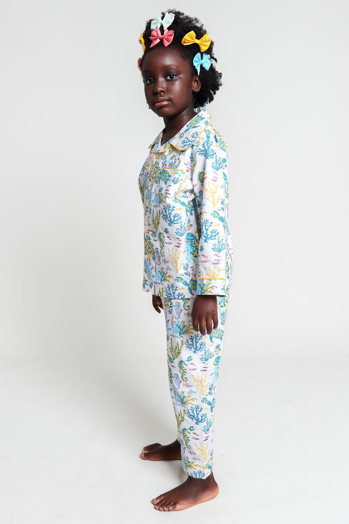 a fin - tastic dance off - organic cotton kids pyjama set - Kutti Lulu