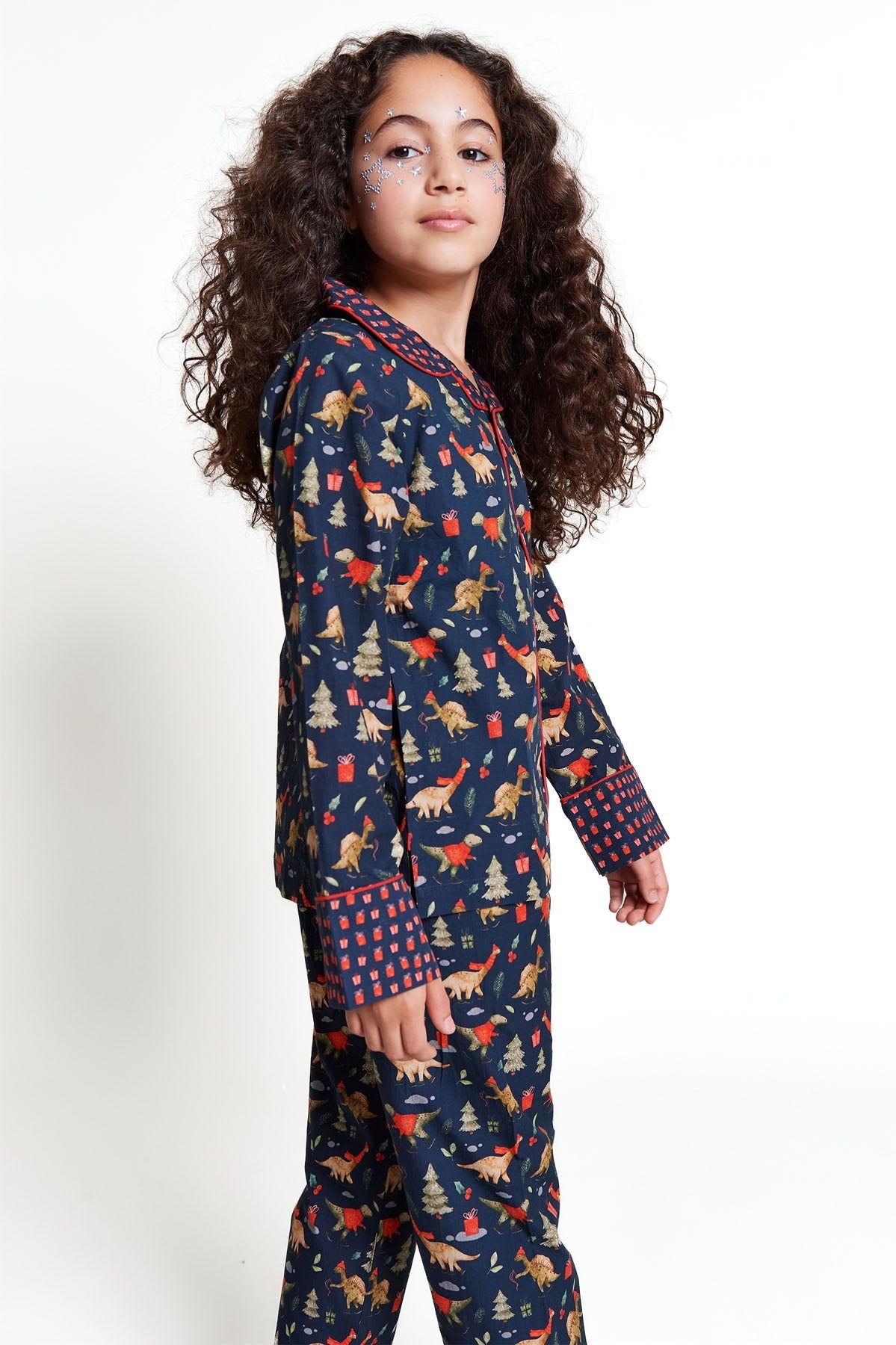a jurassic christmas - organic cotton kids pyjama set - Kutti Lulu