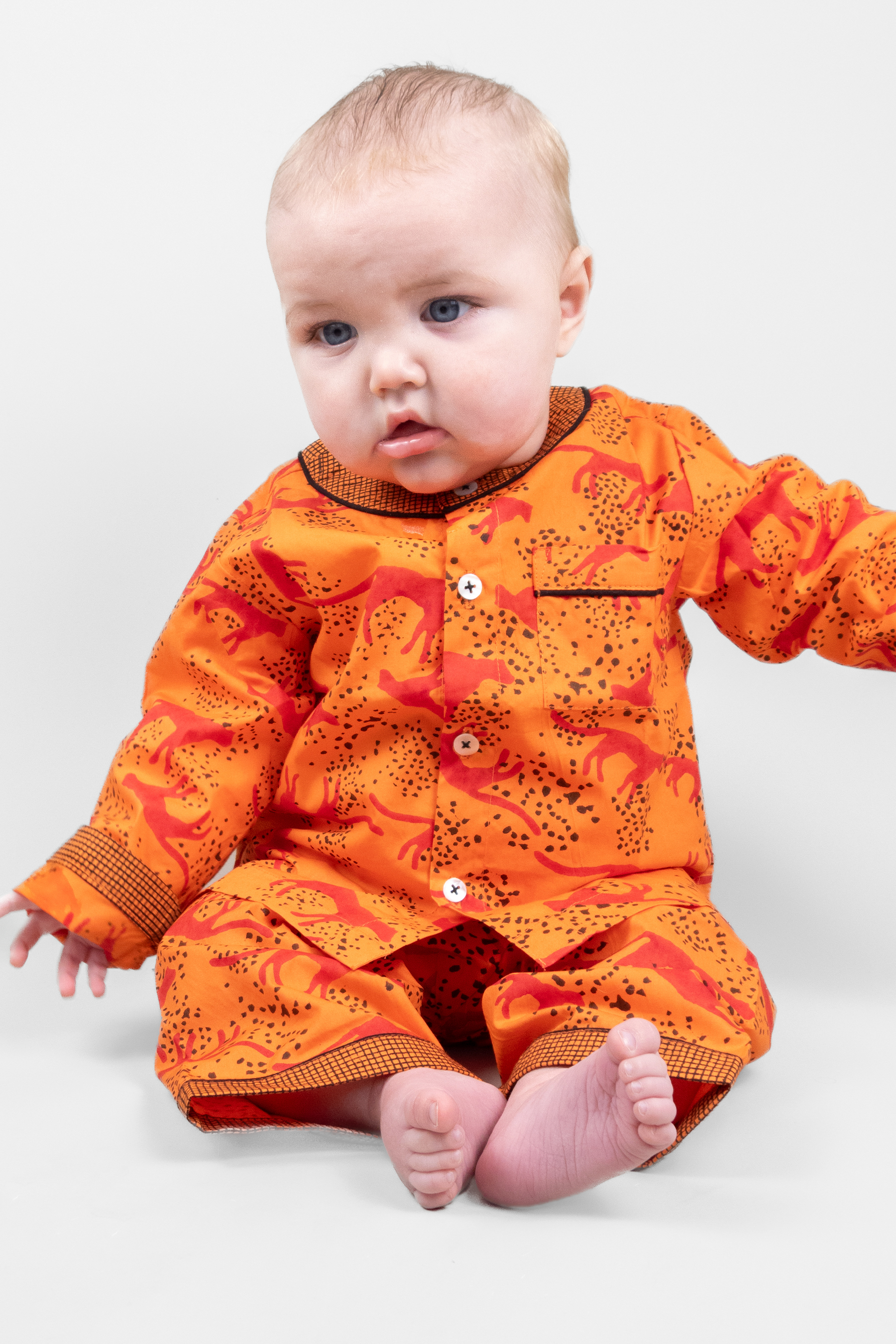 the unspotted leopard - organic cotton baby pyjama set