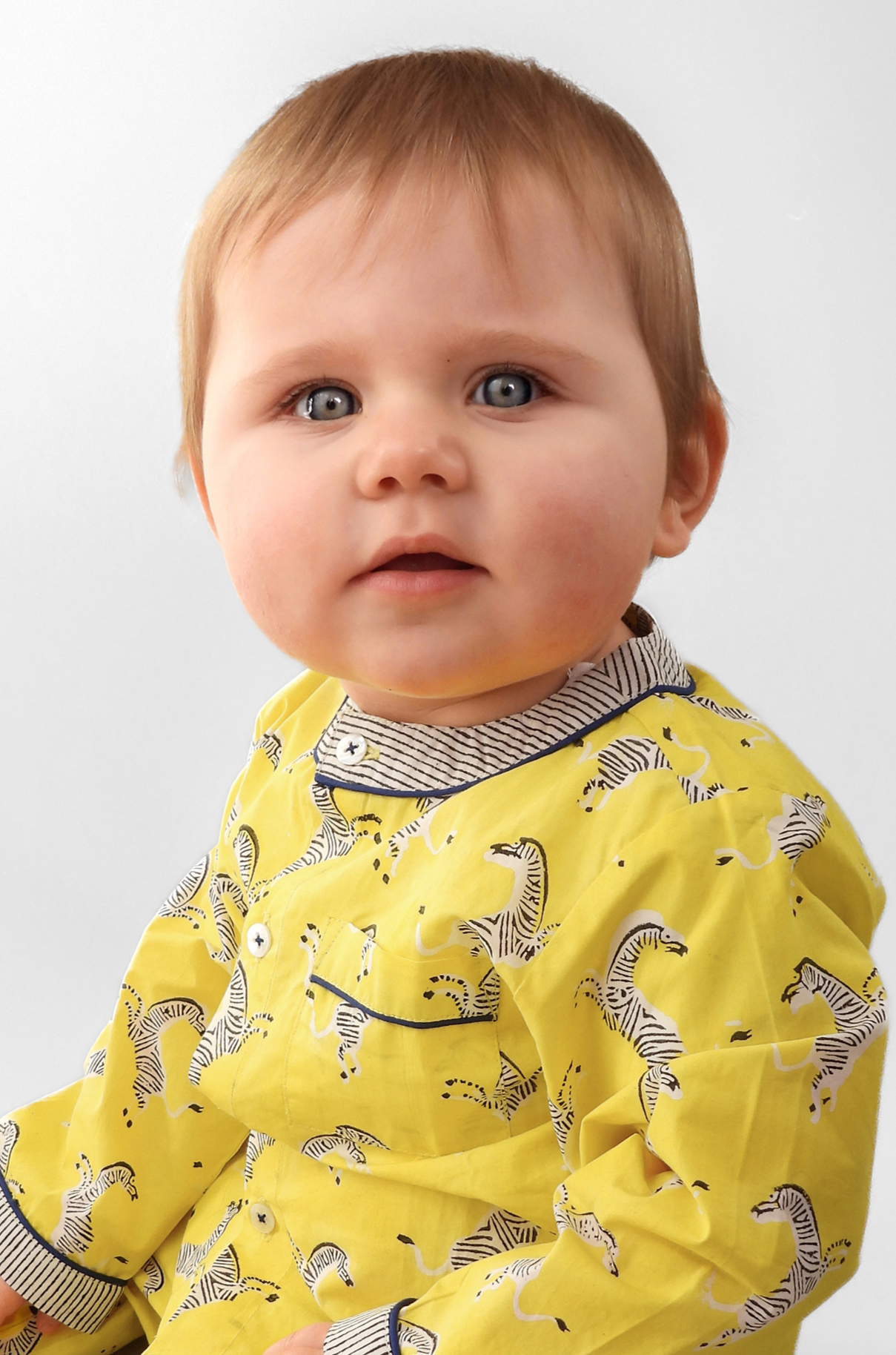 zebra strides - organic cotton baby pyjama set