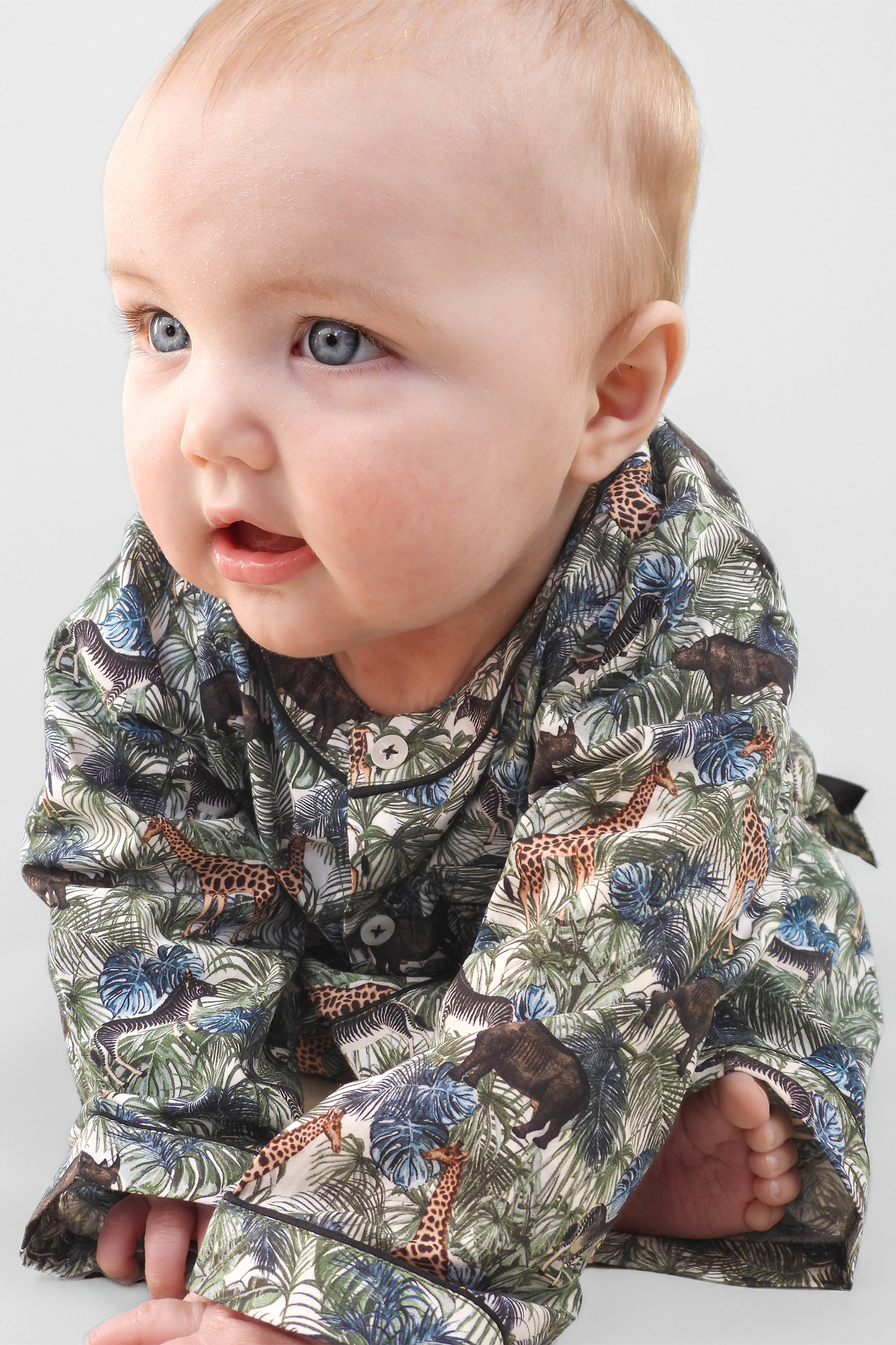 jungle maze - organic cotton baby pyjama set