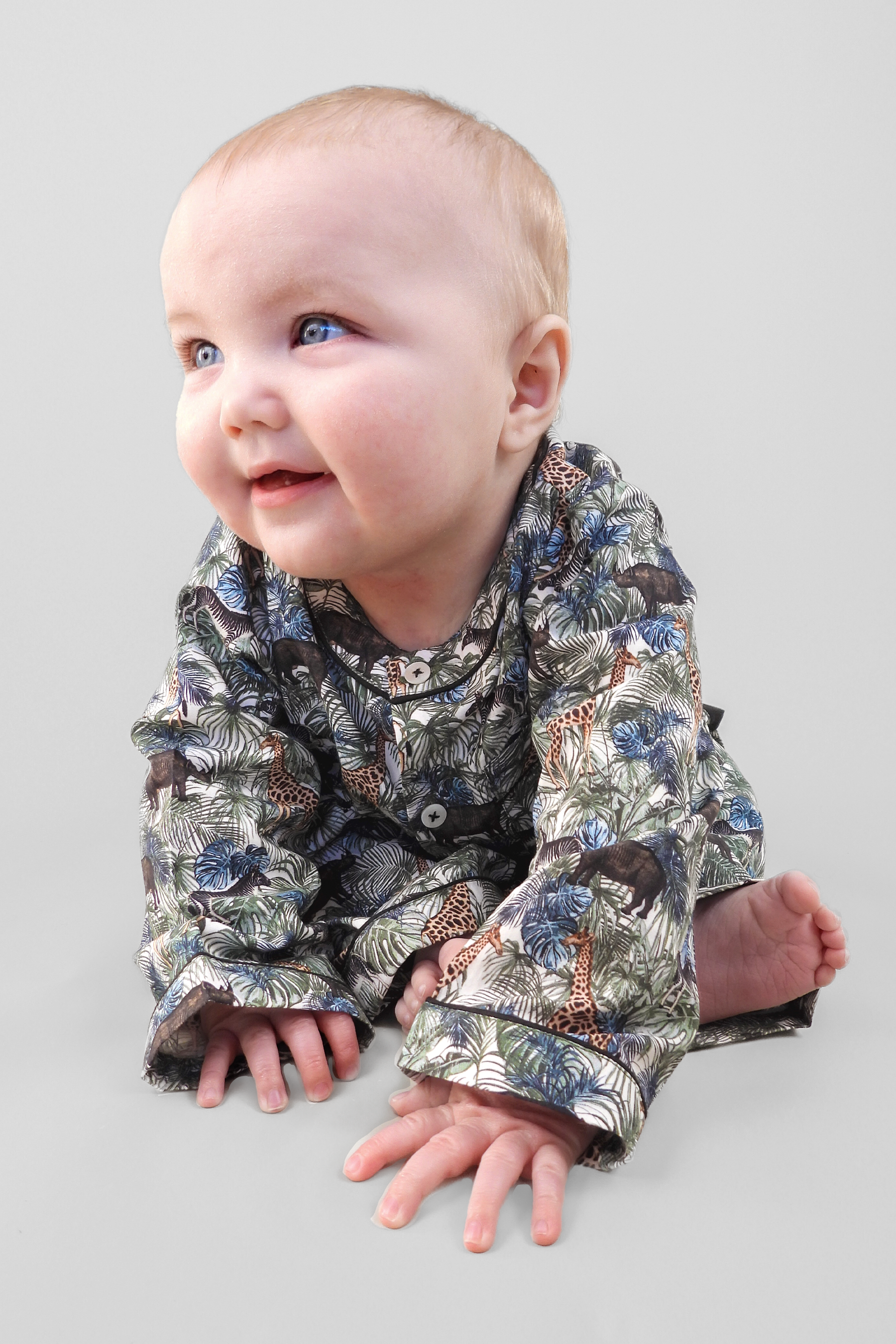 jungle maze - organic cotton baby pyjama set