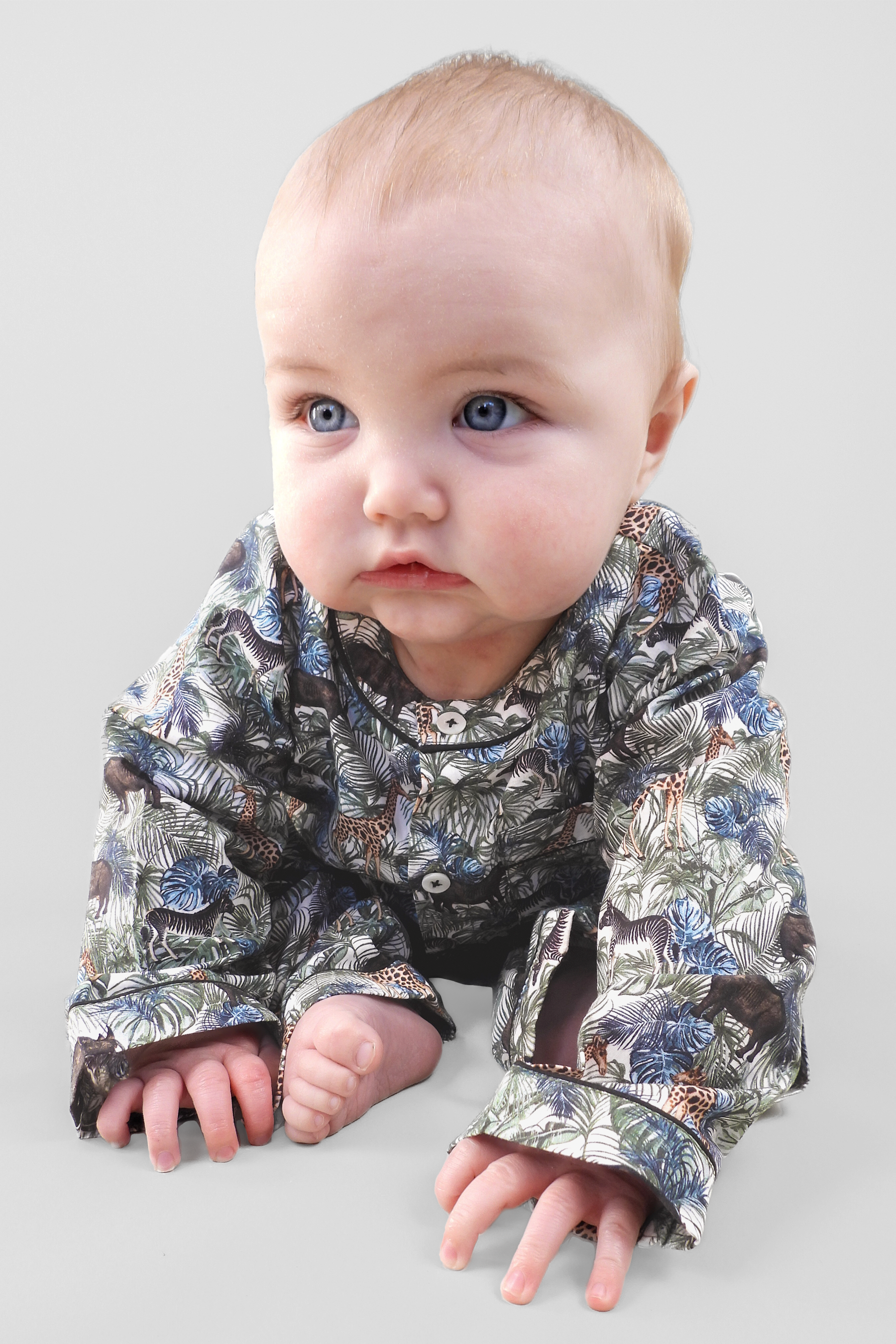 jungle maze - organic cotton baby pyjama set