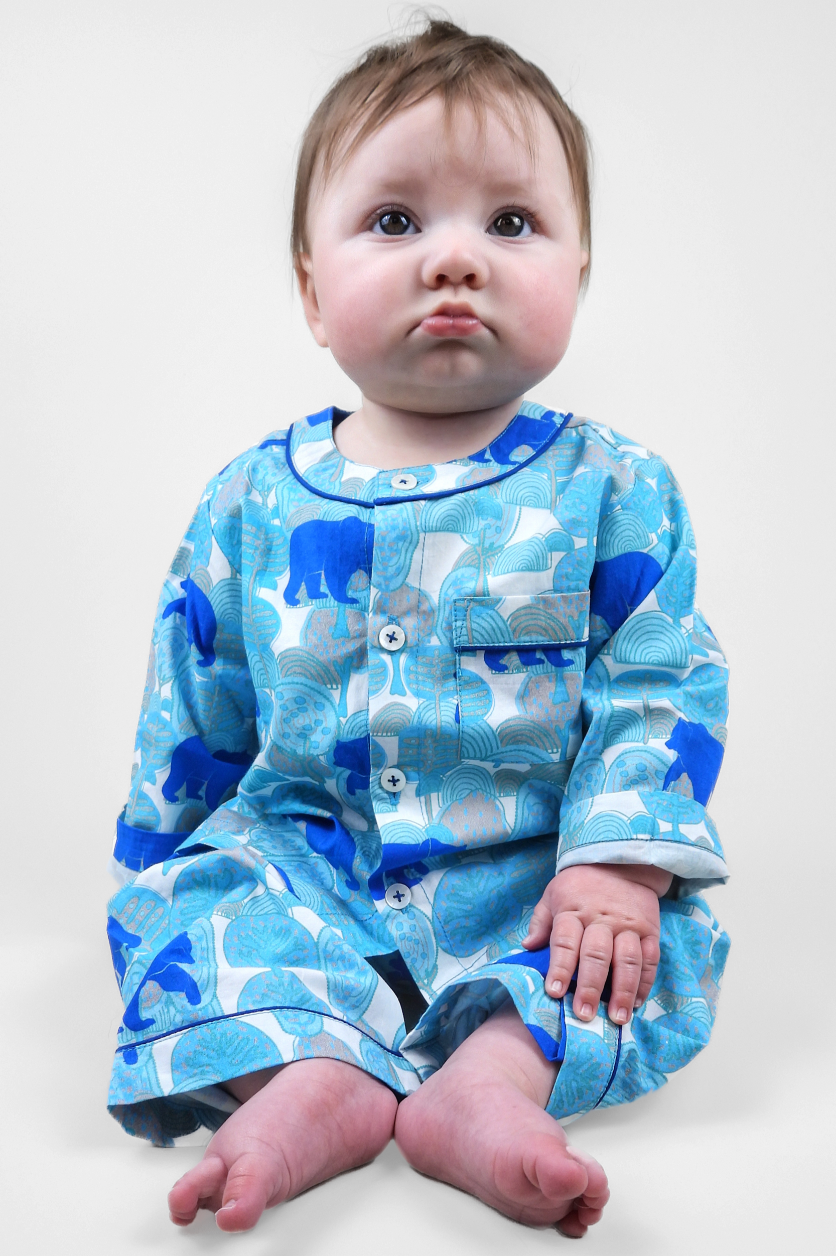 the wandering bear- organic cotton baby pyjama set
