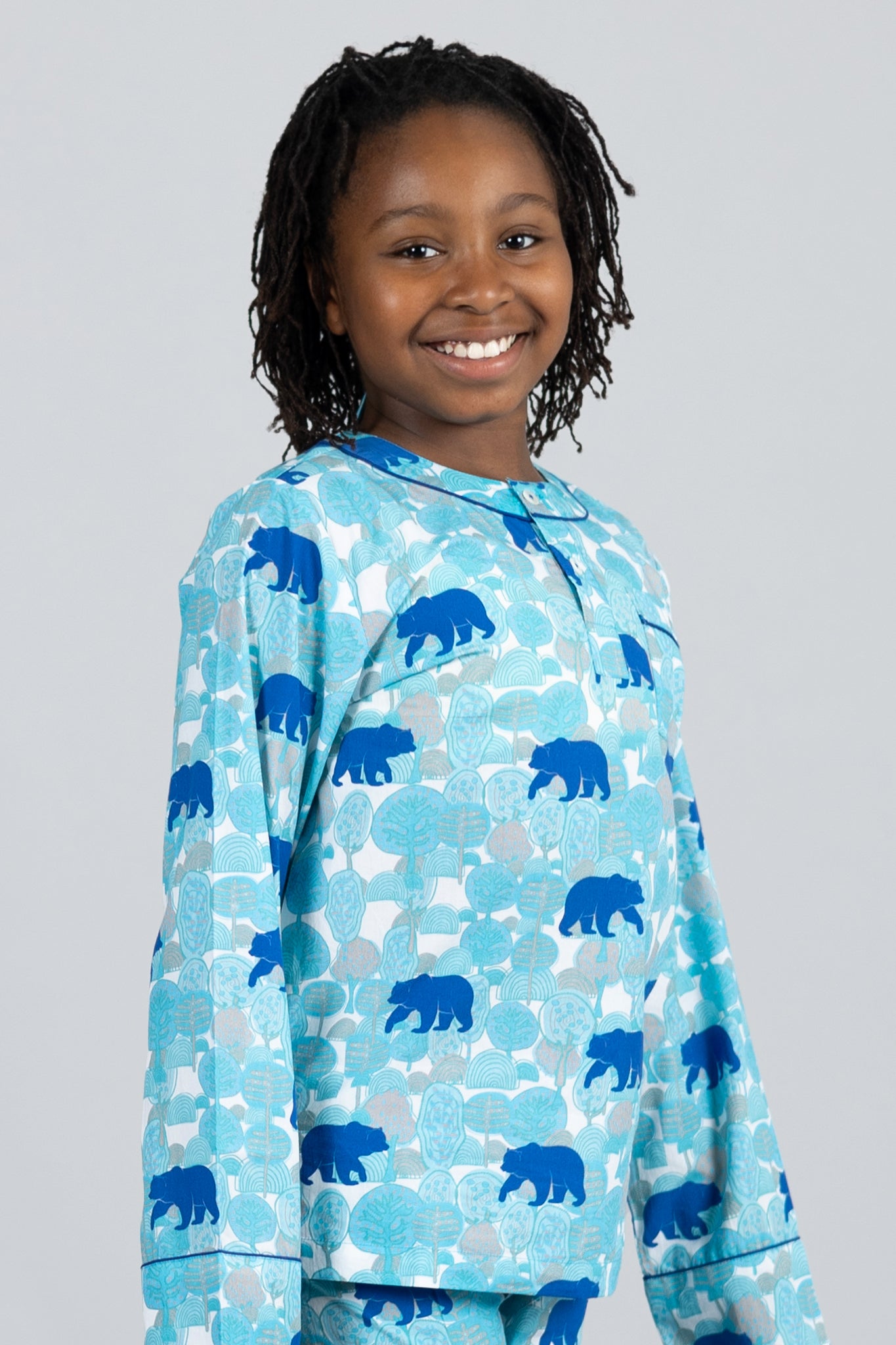 the wandering bear - organic cotton kids pyjama set