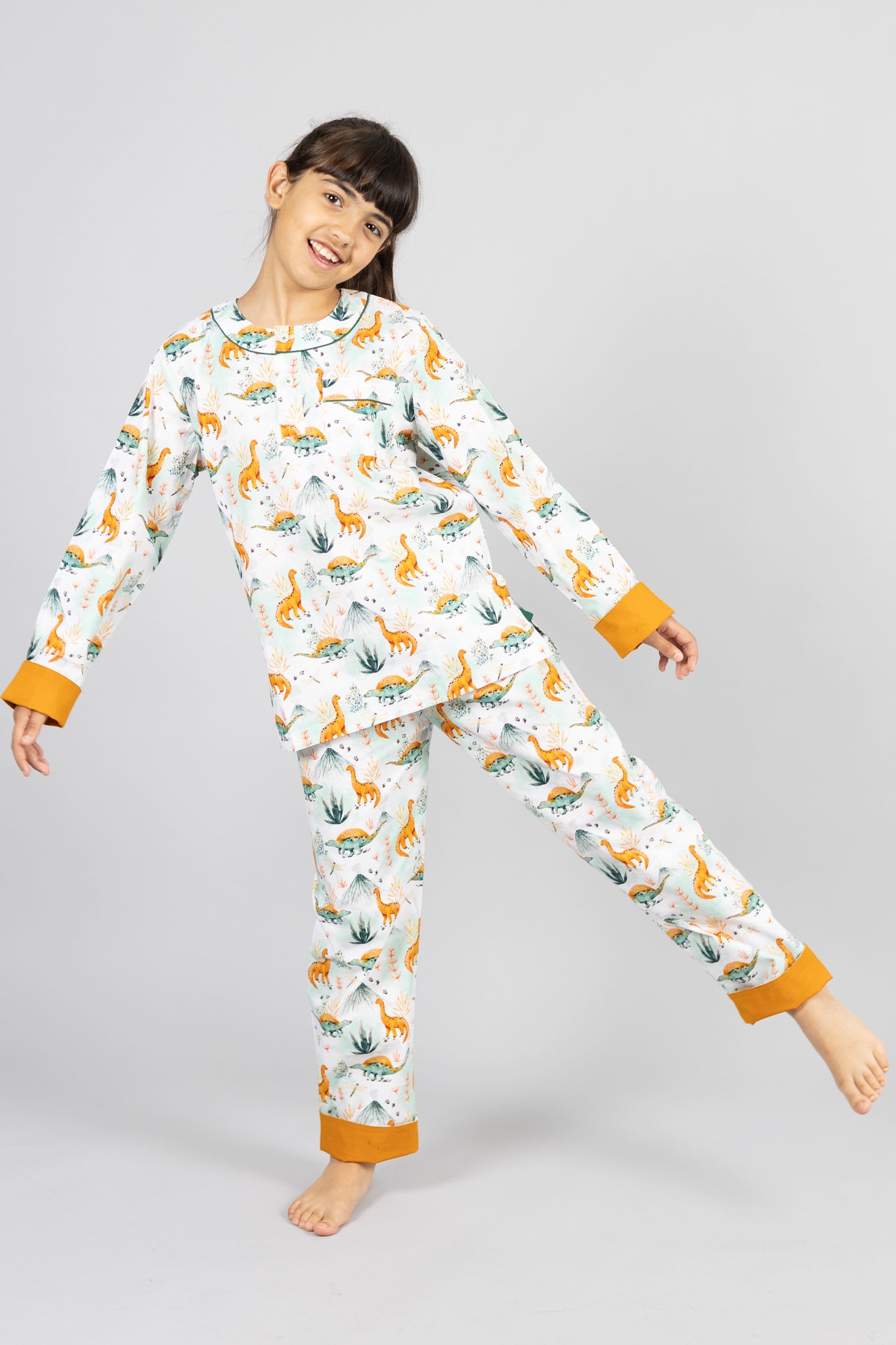 dinosaur summit - organic cotton kids pyjama set