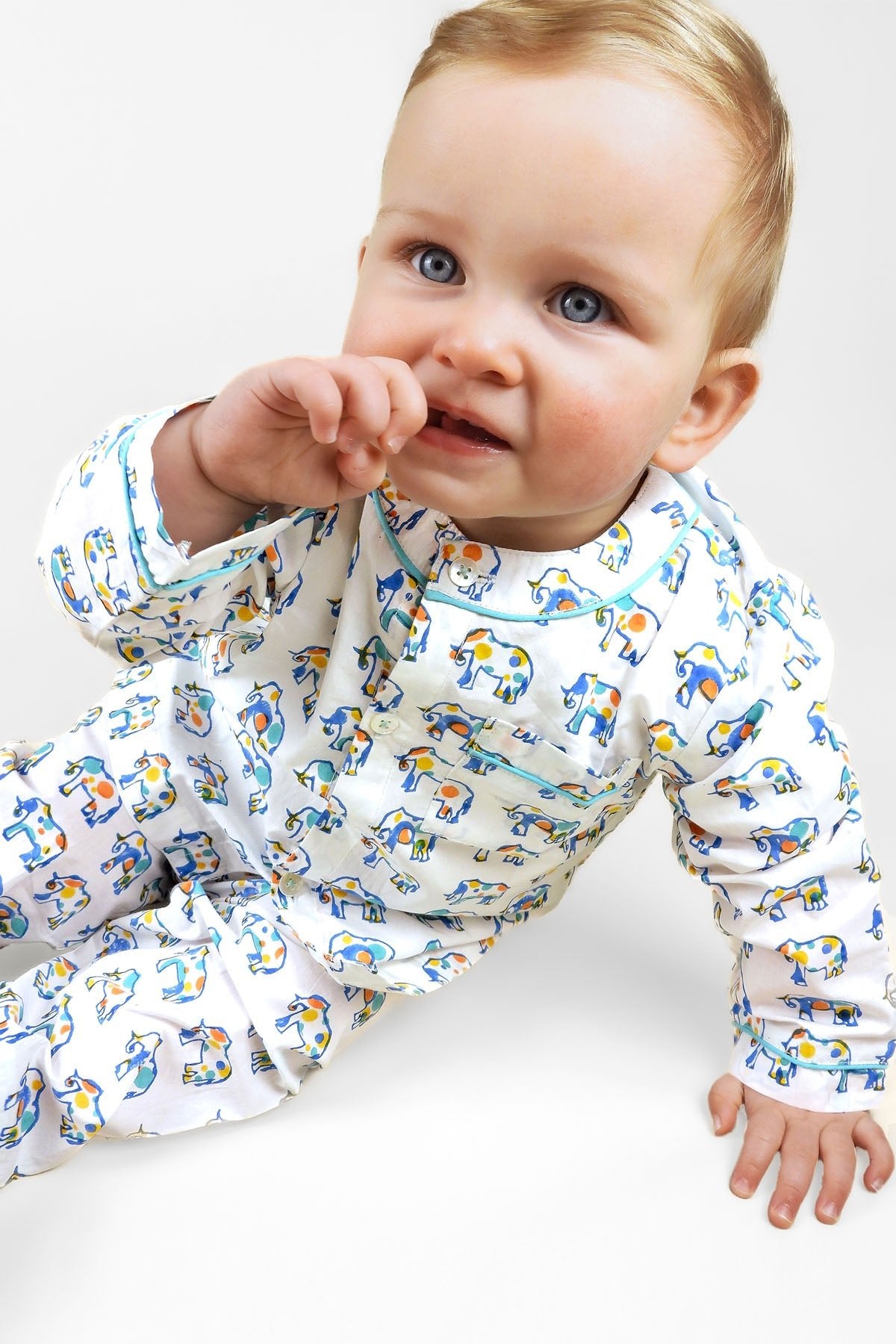 ella's polka - dot parade organic cotton baby pyjama set - Kutti Lulu