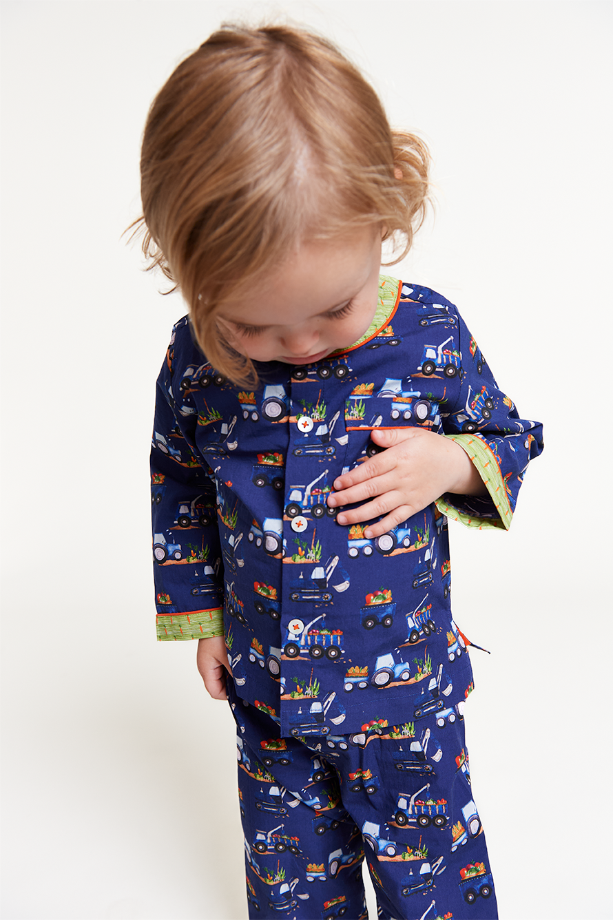farmyard rumble - organic cotton baby pyjama set
