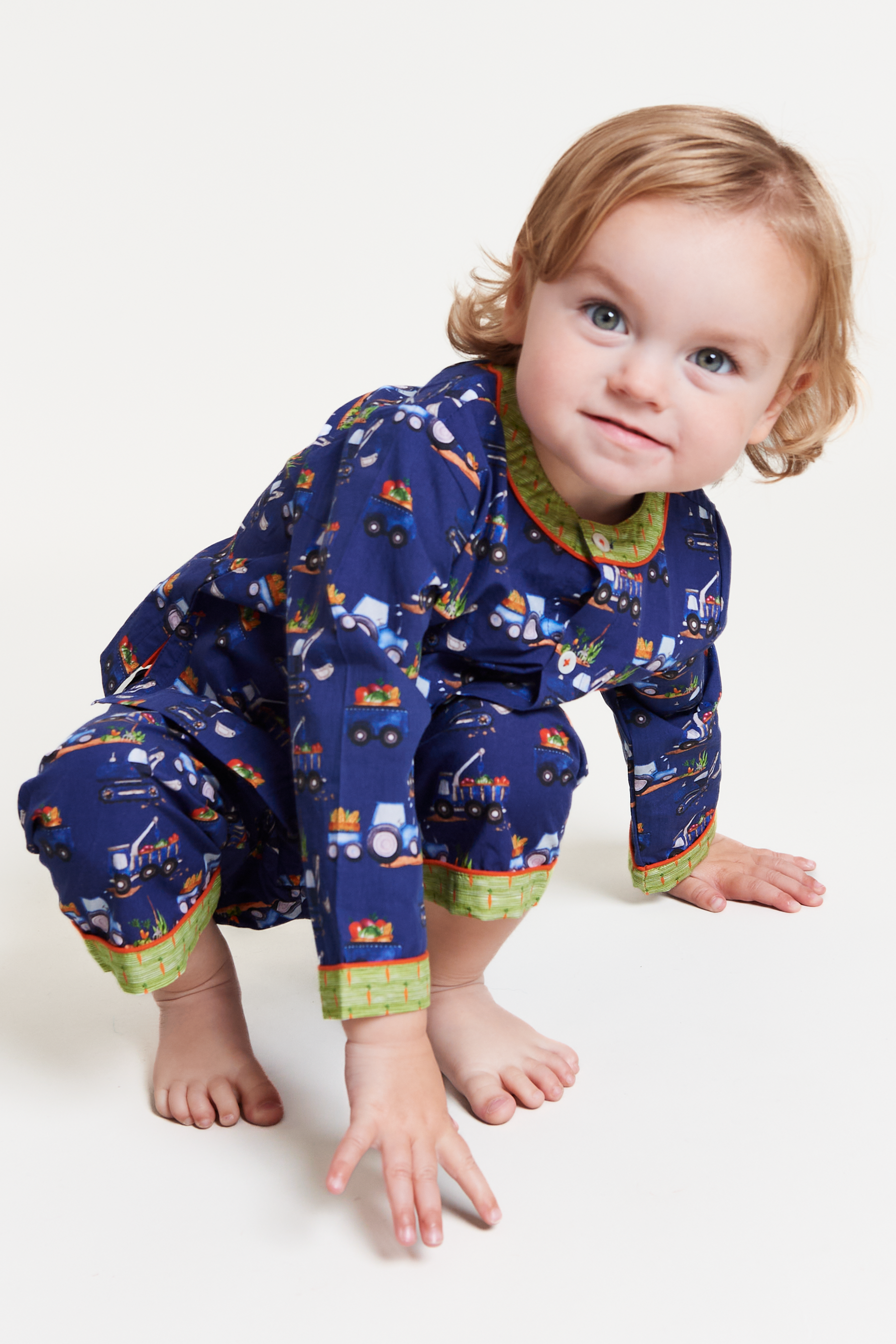 farmyard rumble - organic cotton baby pyjama set