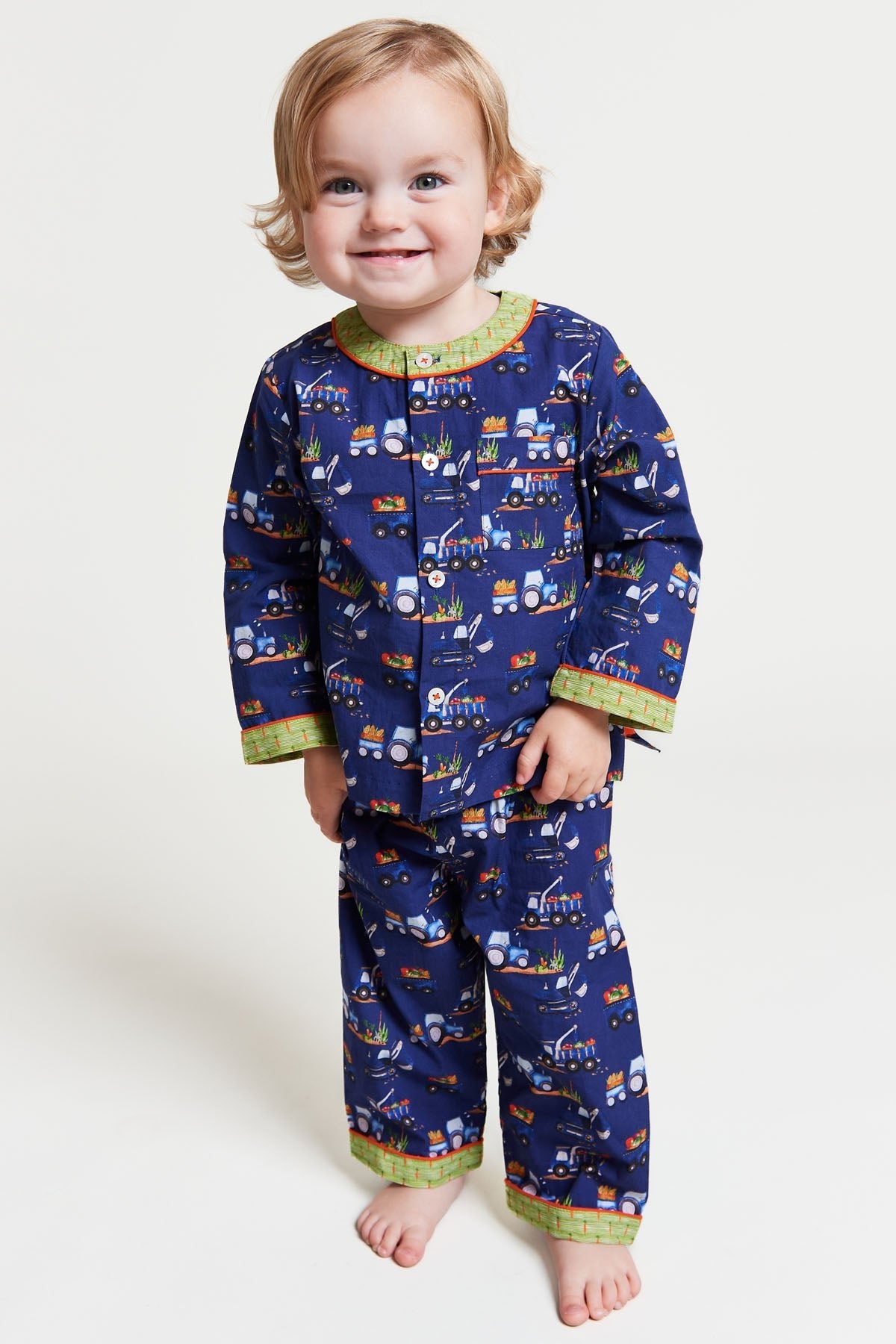 farmyard rumble - organic cotton baby pyjama set - Kutti Lulu