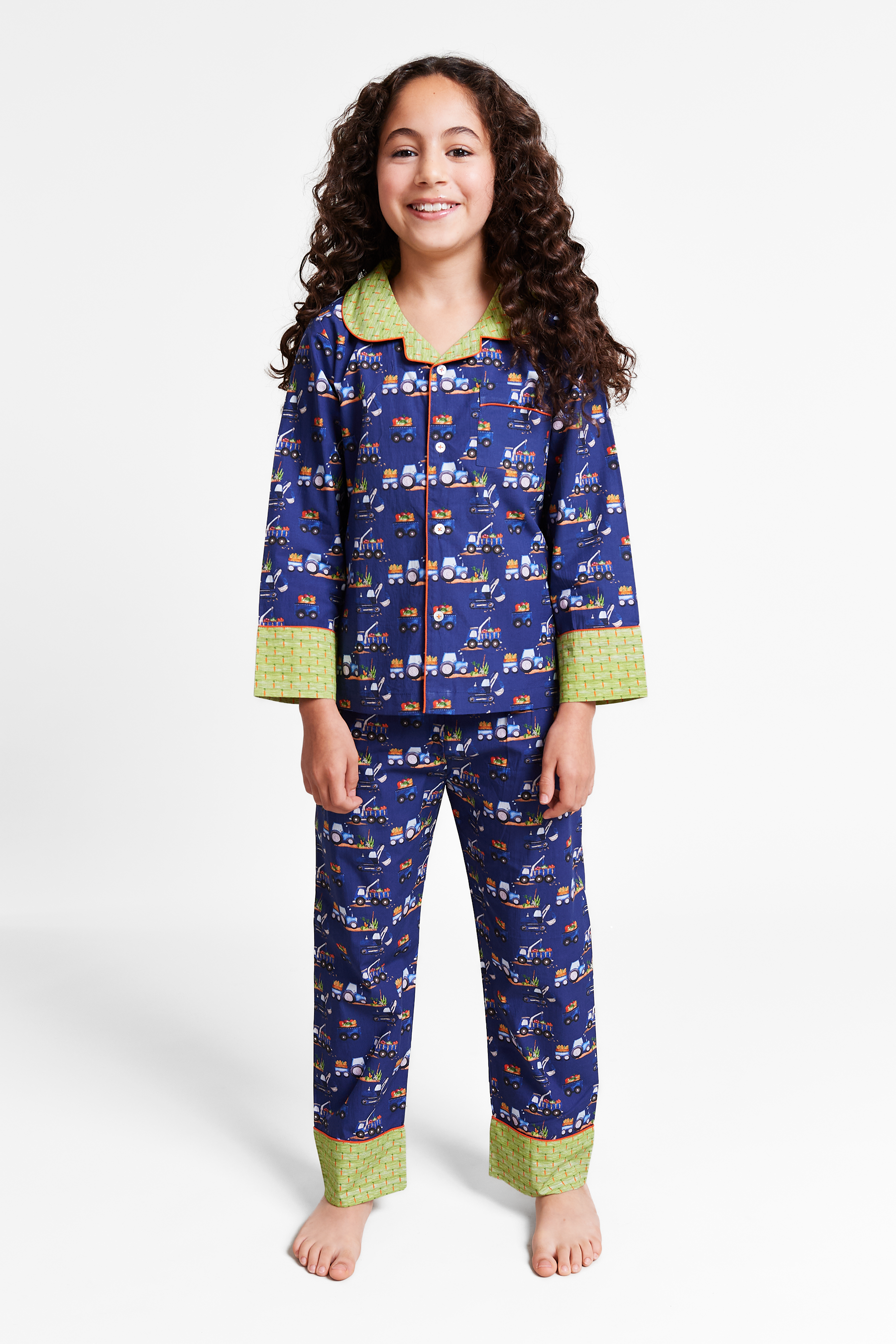 farmyard rumble - organic cotton kids pyjama set