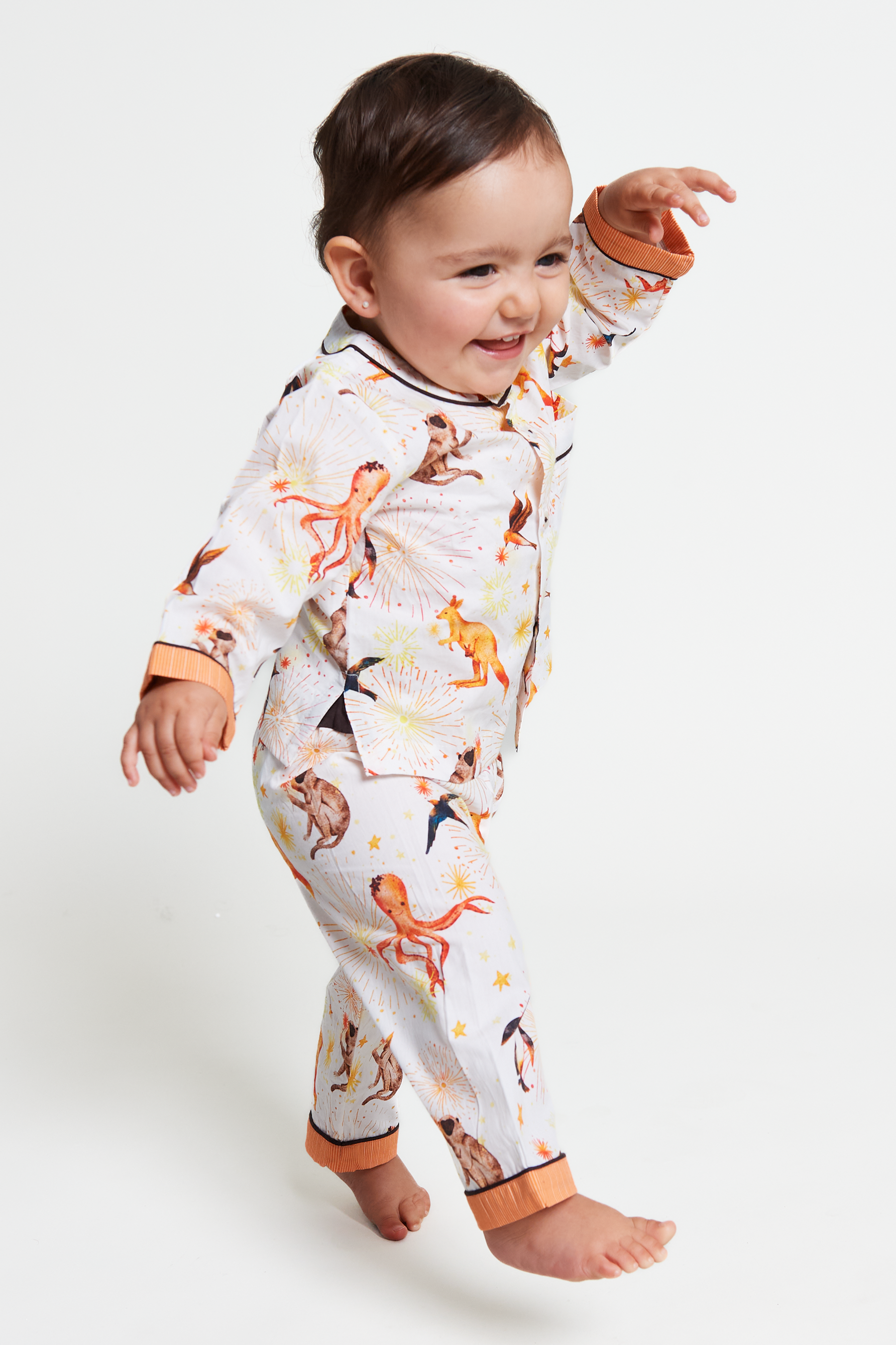 light up, light up! - organic cotton baby pyjama set