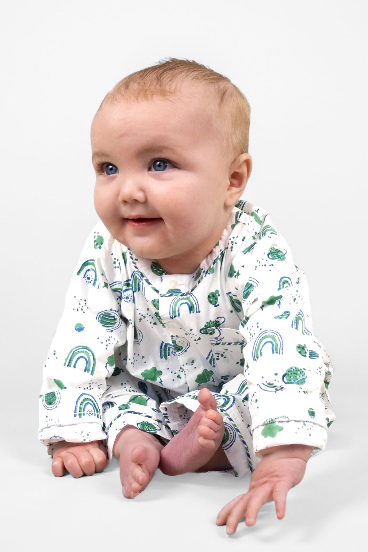 interstellar vibes - organic cotton baby pyjama set - Kutti Lulu