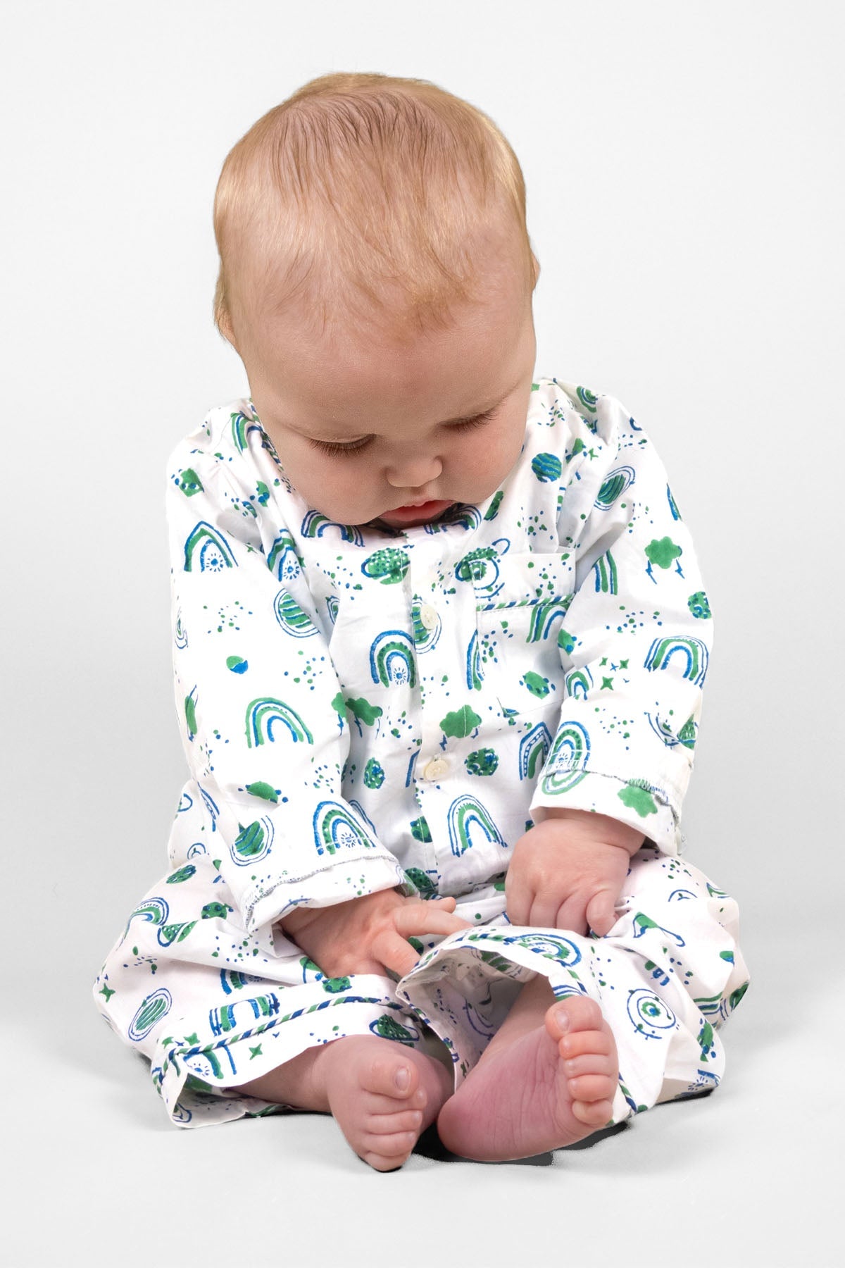 interstellar vibes - organic cotton baby pyjama set - Kutti Lulu