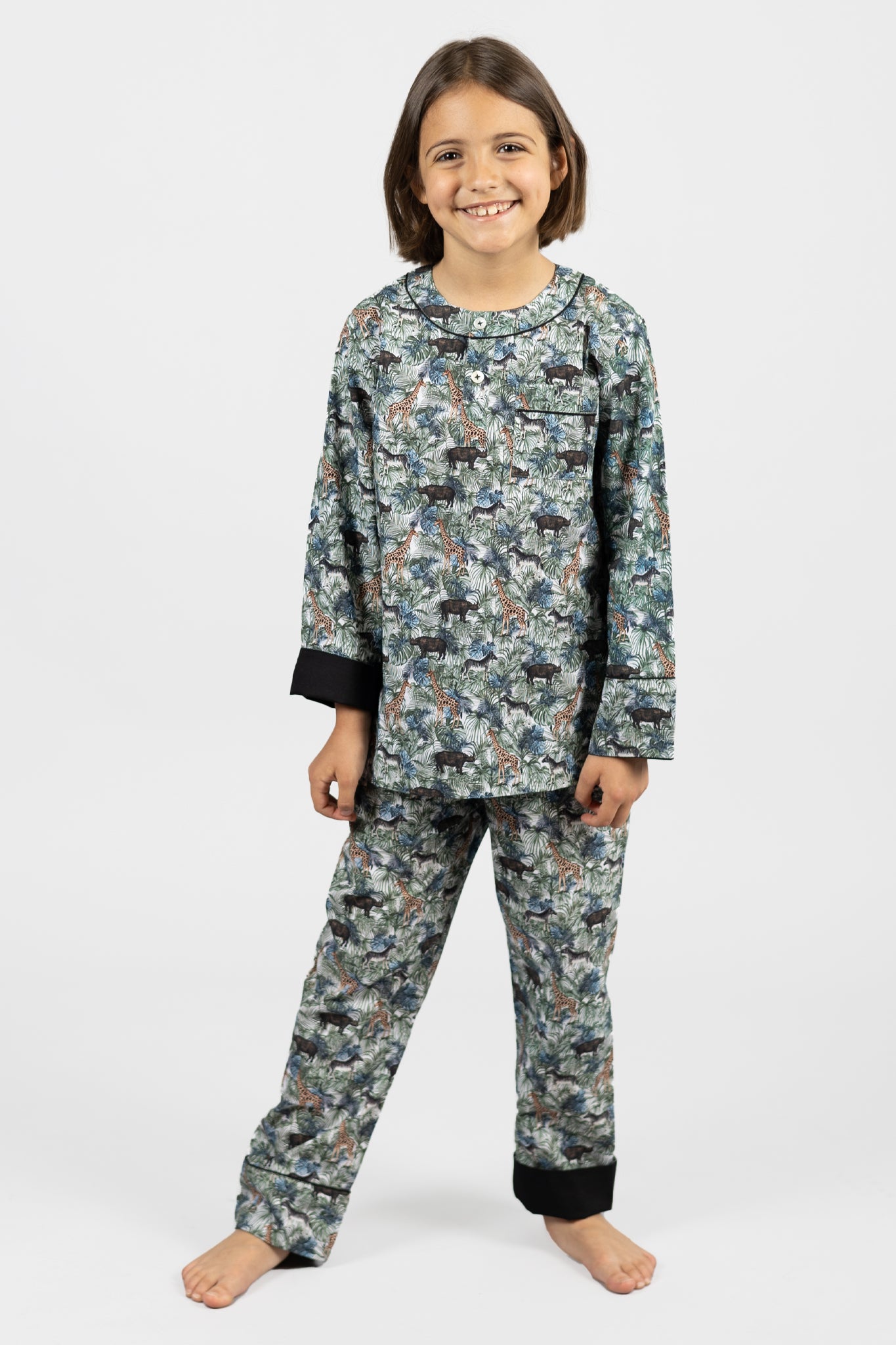 jungle maze - organic cotton kids pyjama set