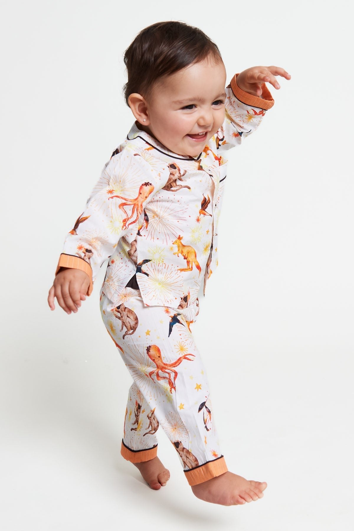 light up, light up! - organic cotton baby pyjama set - Kutti Lulu