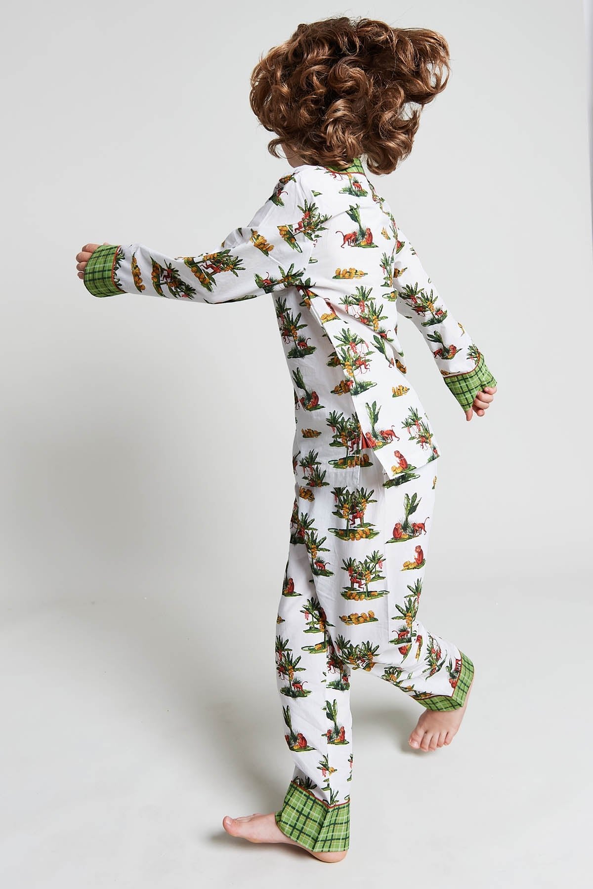 monkey gone bananas - organic cotton kids pyjama set - Kutti Lulu