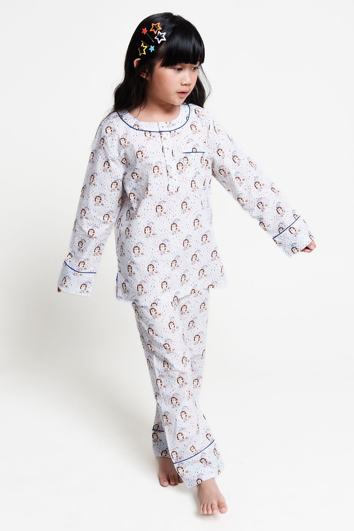 raindrops keep falling - organic cotton baby pyjama set - Kutti Lulu