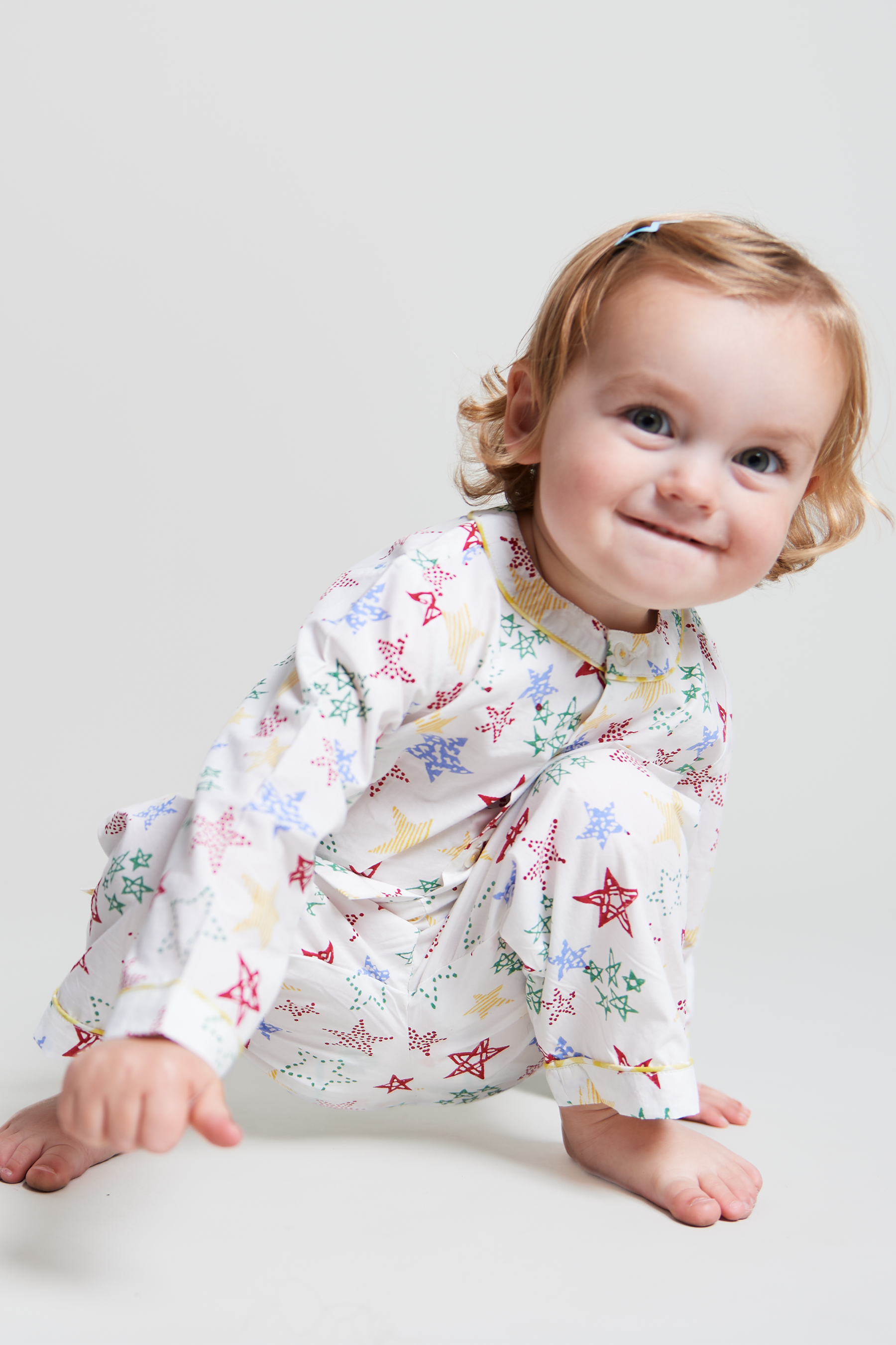 stars shining - organic cotton baby pyjama set