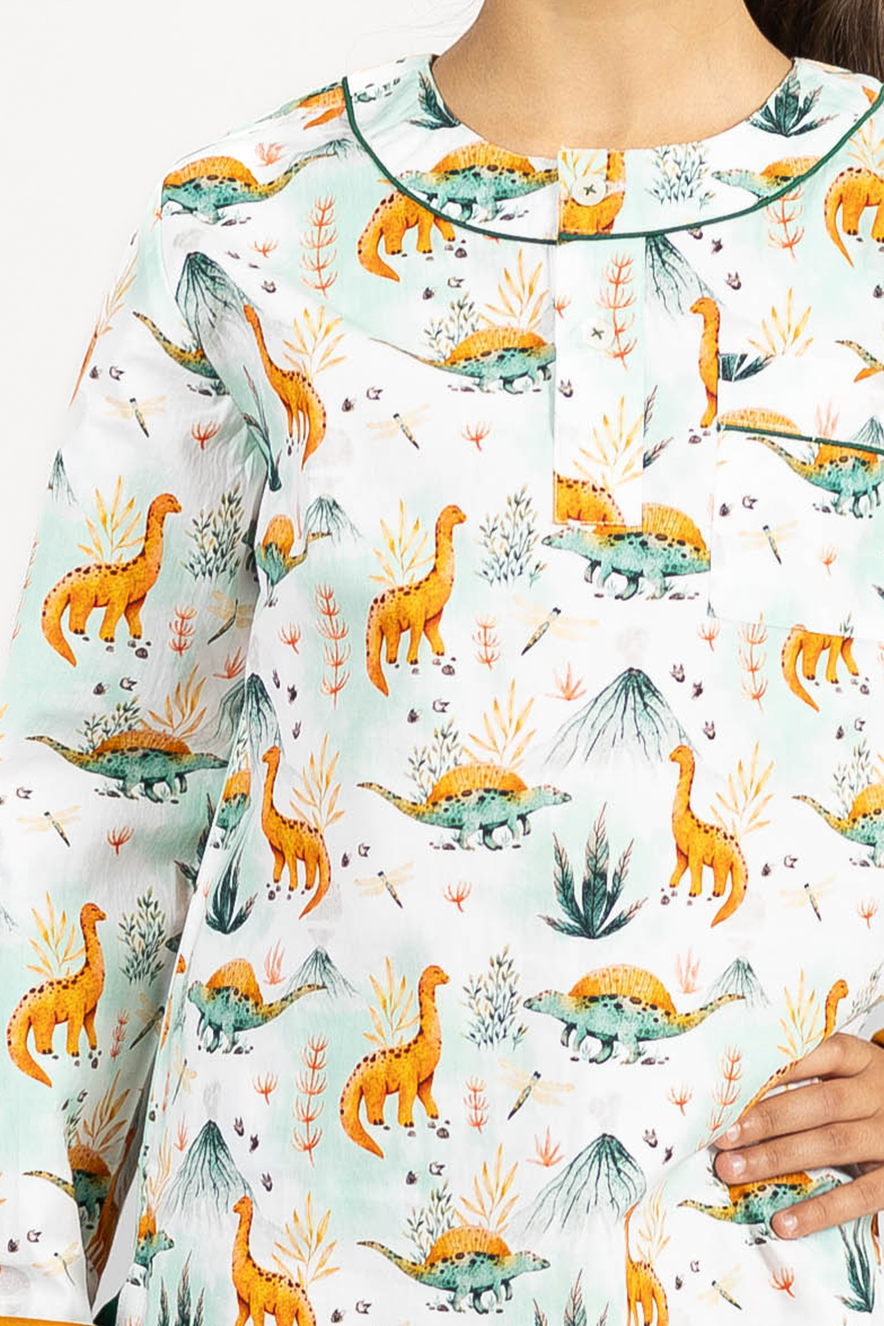 dinosaur summit - organic cotton kids pyjama set