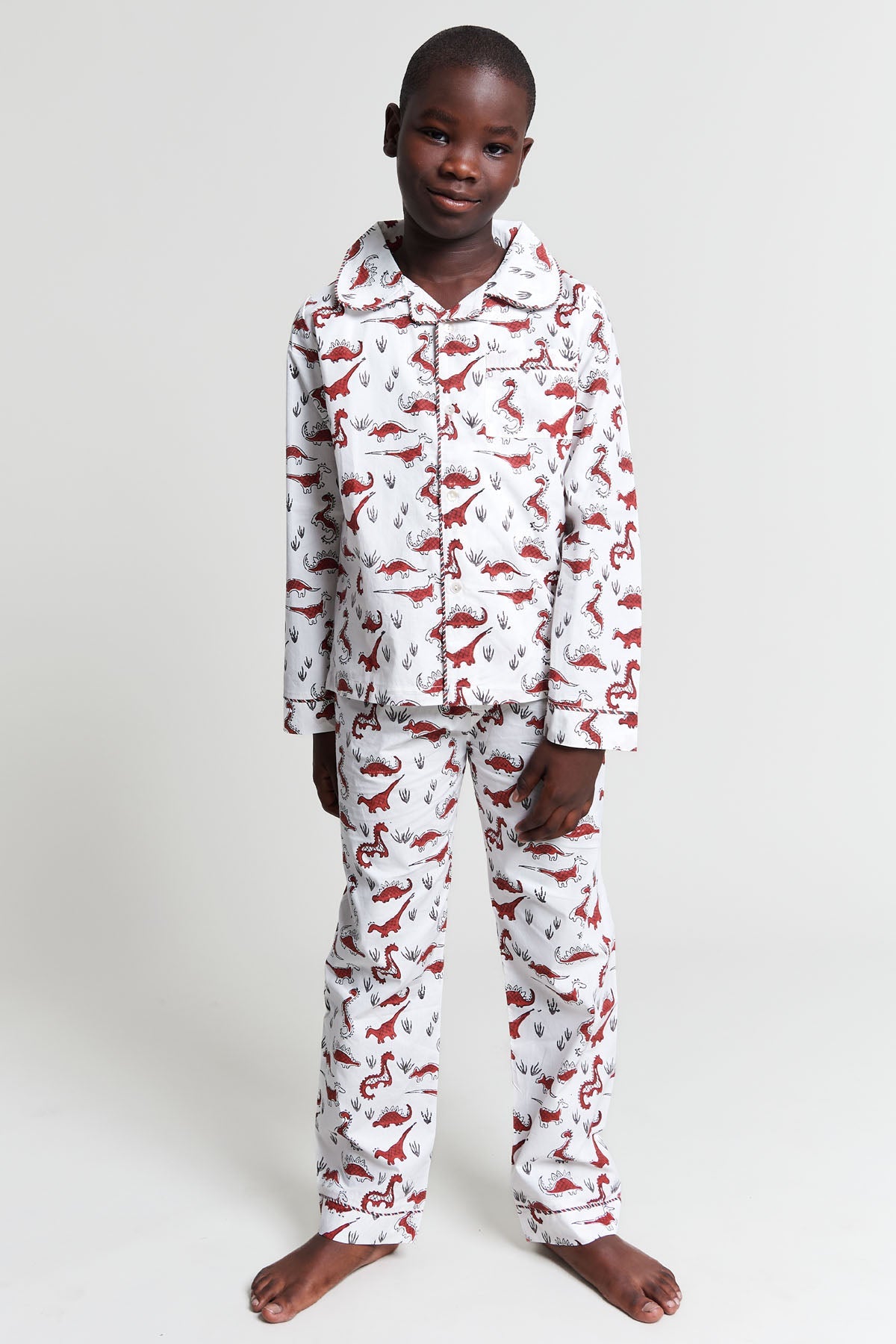 tag - a - saurus tales - organic cotton kids pyjama set - Kutti Lulu