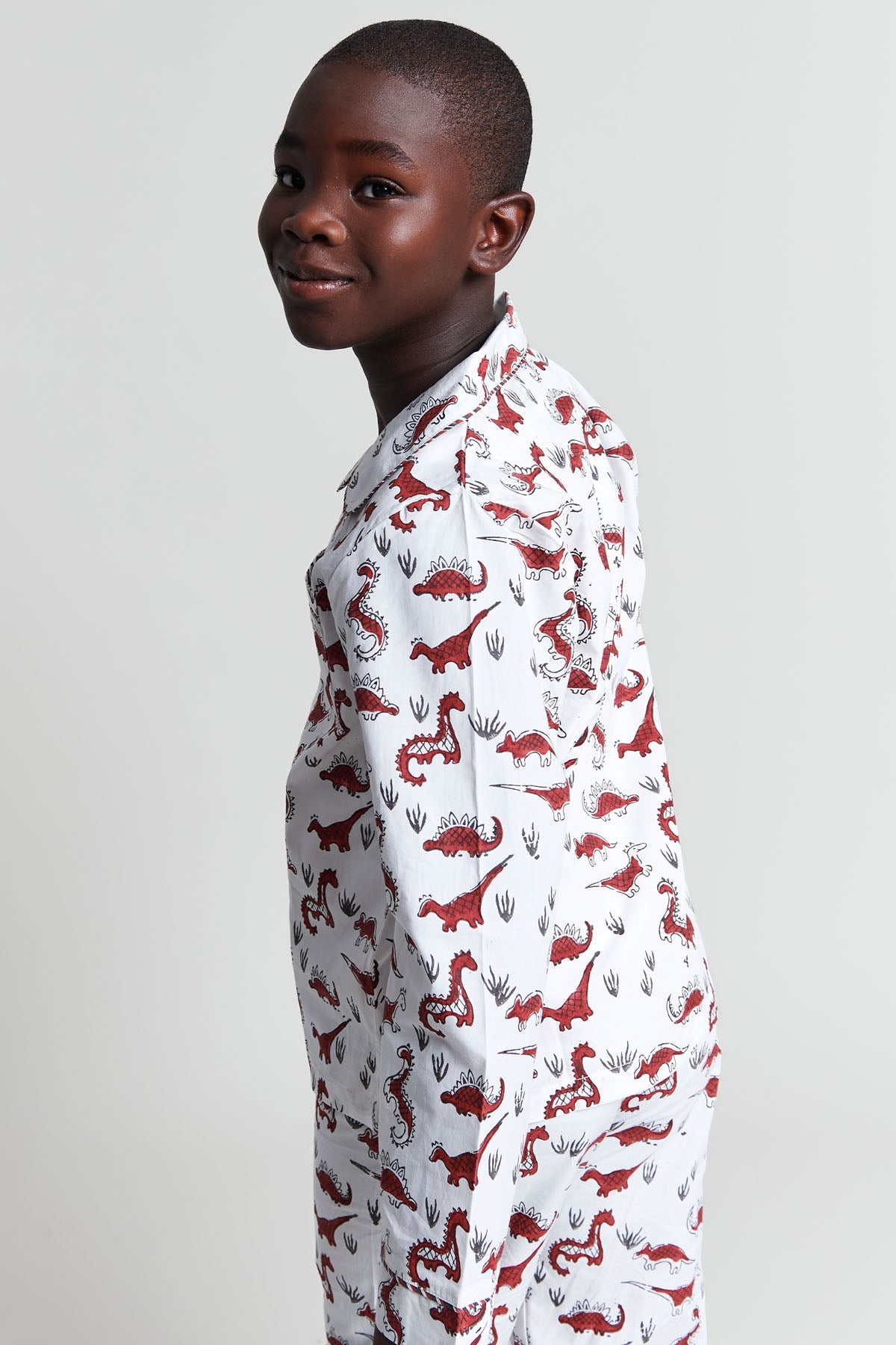 tag - a - saurus tales - organic cotton kids pyjama set - Kutti Lulu