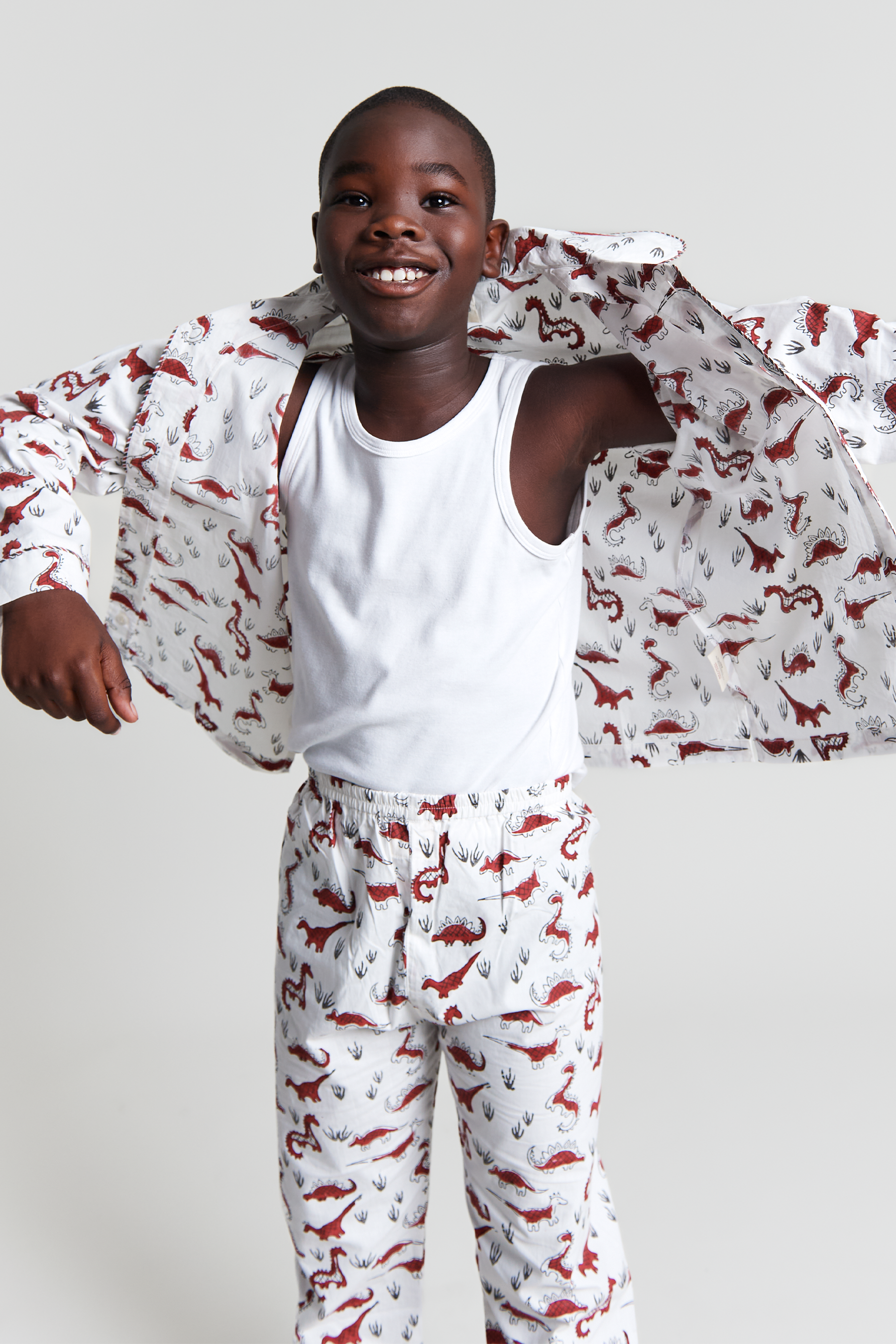 tag-a-saurus tales - organic cotton kids pyjama set