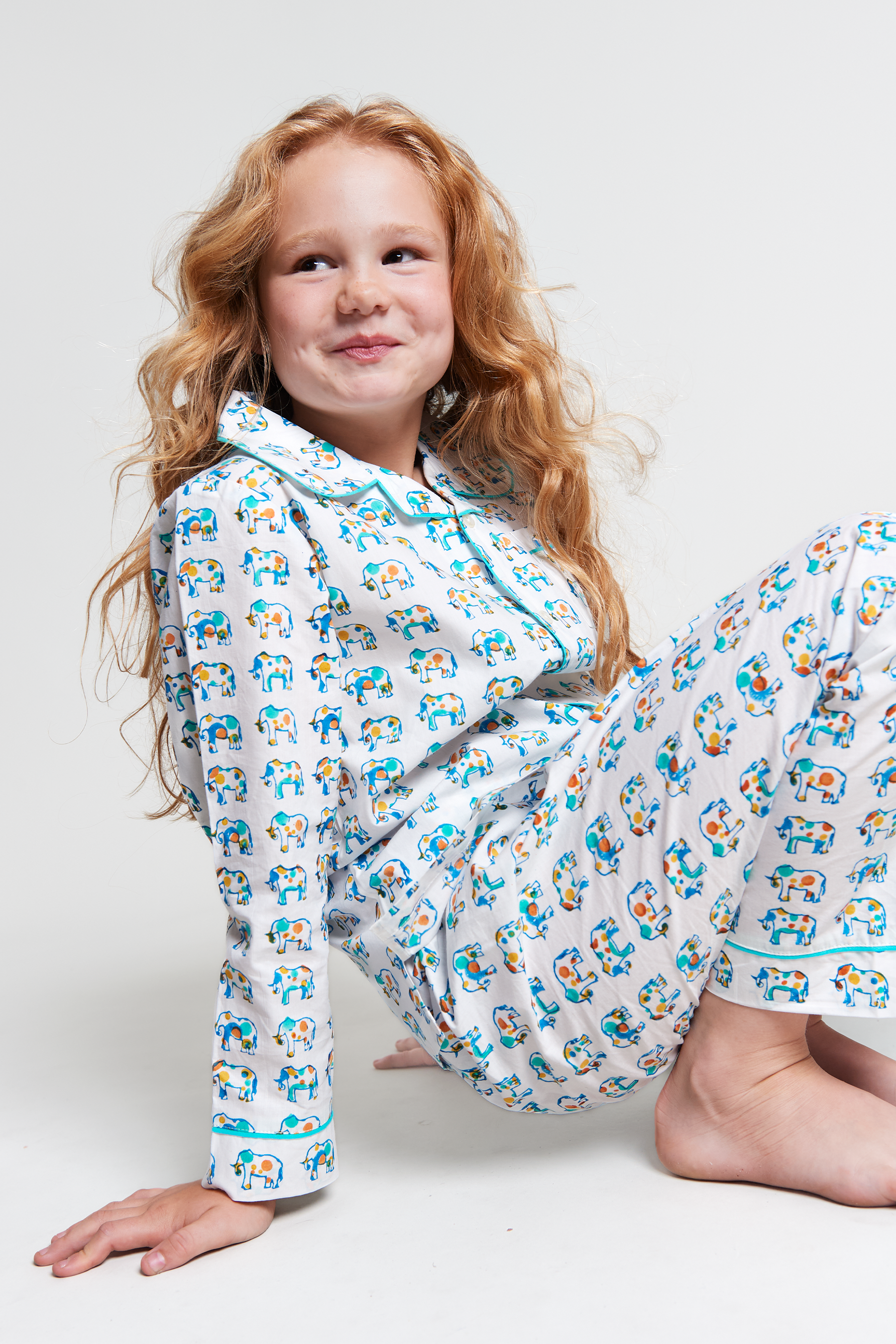ella's polka dot parade - organic cotton kids pyjama set