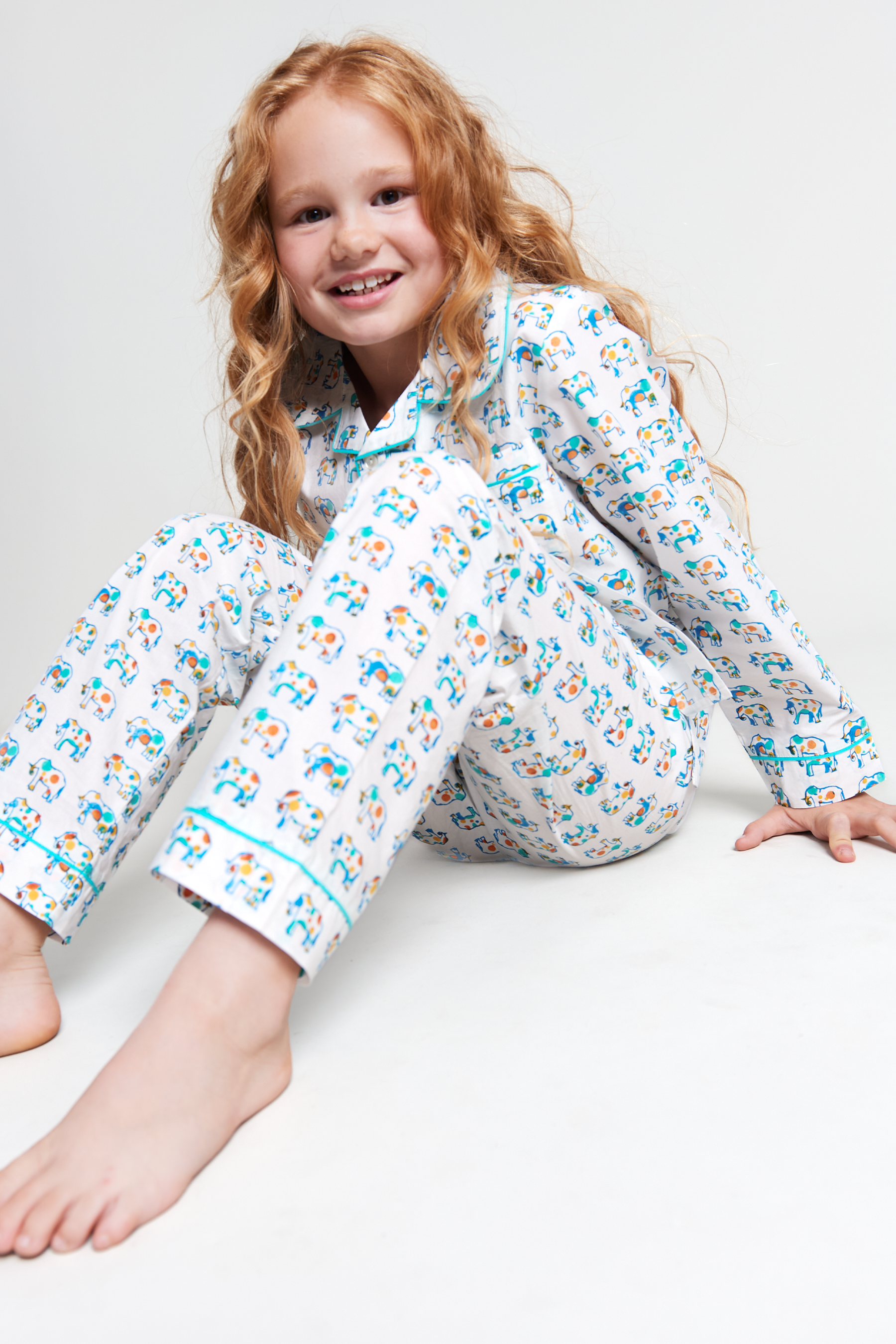 ella's polka dot parade - organic cotton kids pyjama set