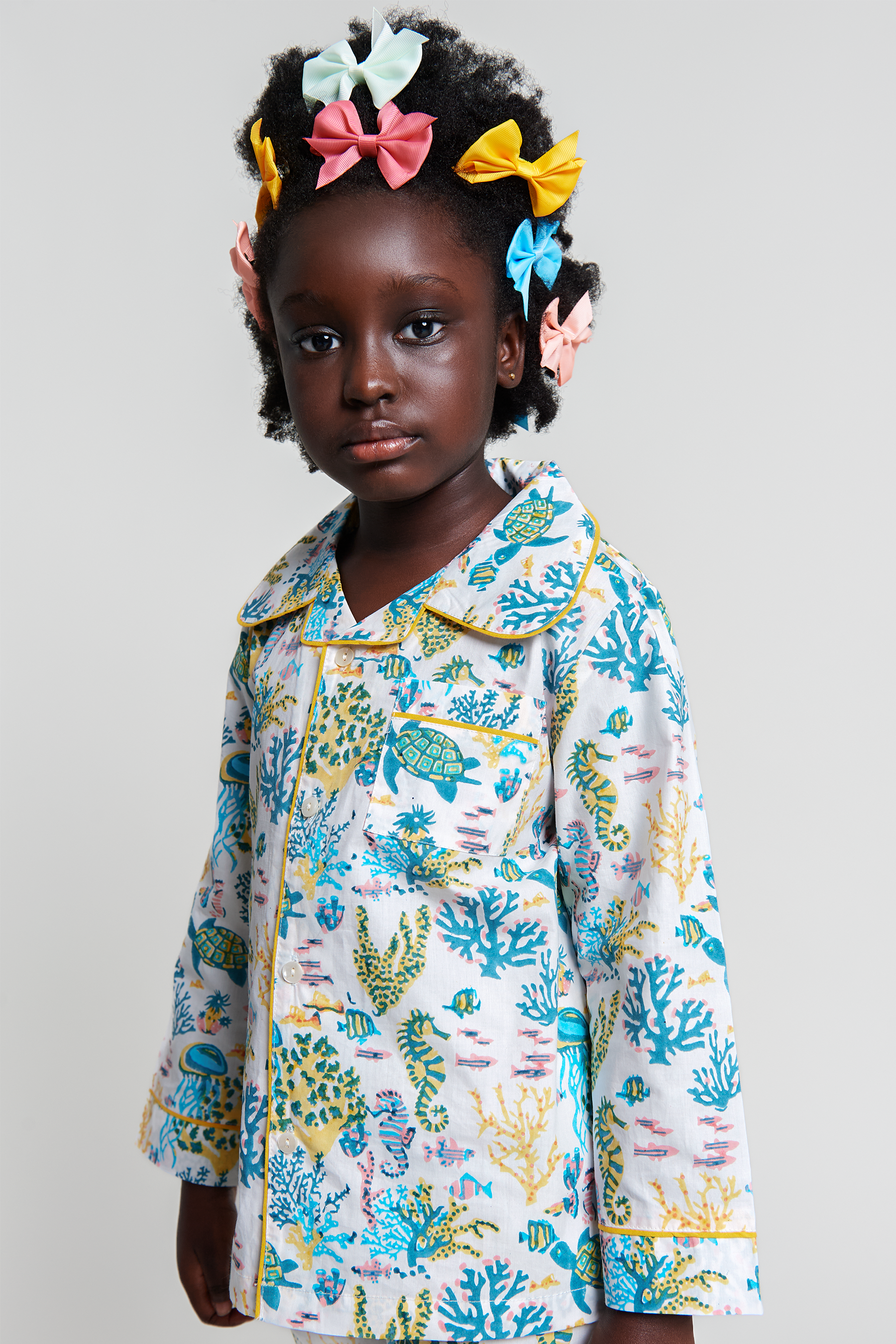 a fin-tastic dance off - organic cotton kids pyjama set