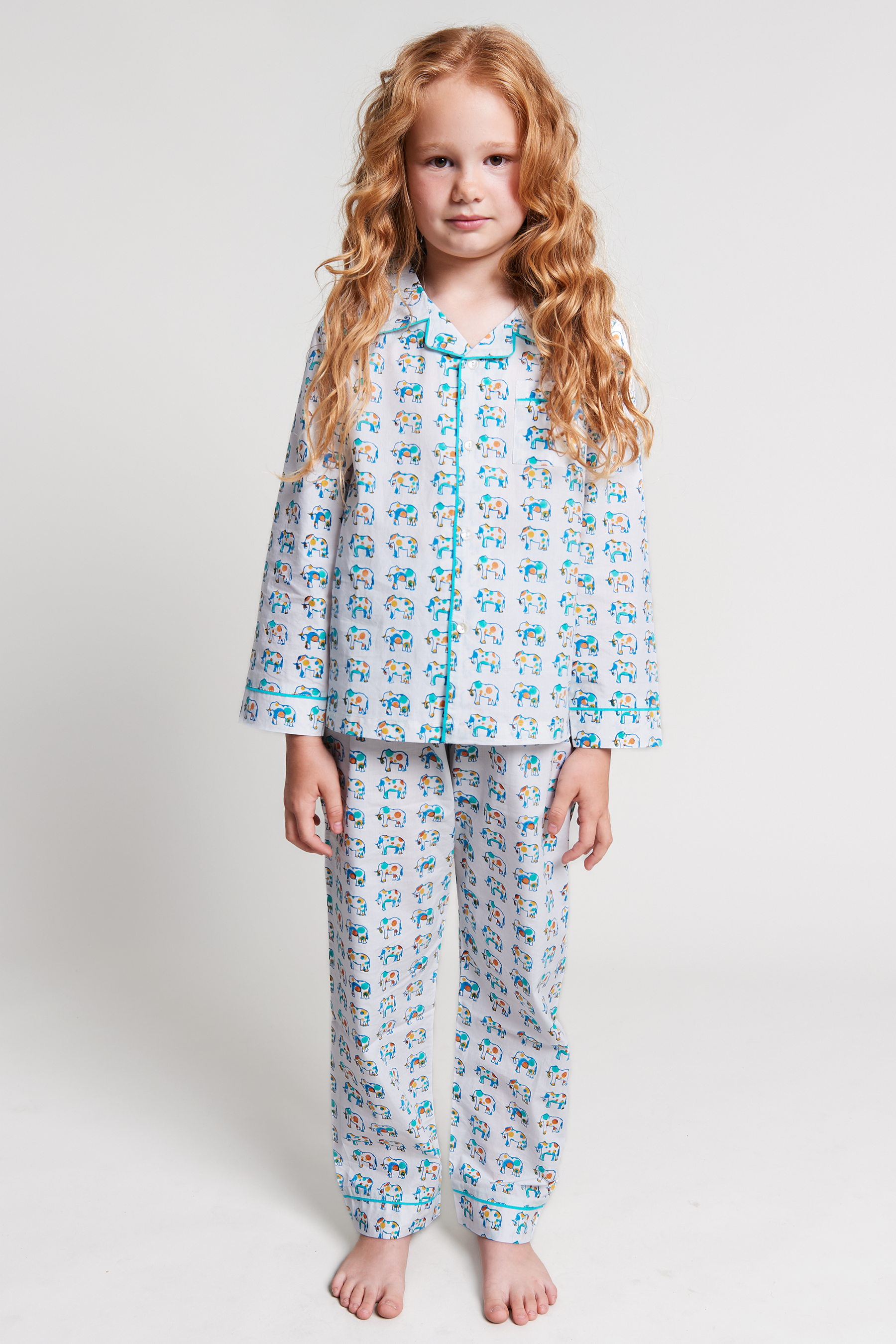 ella's polka dot parade - organic cotton kids pyjama set