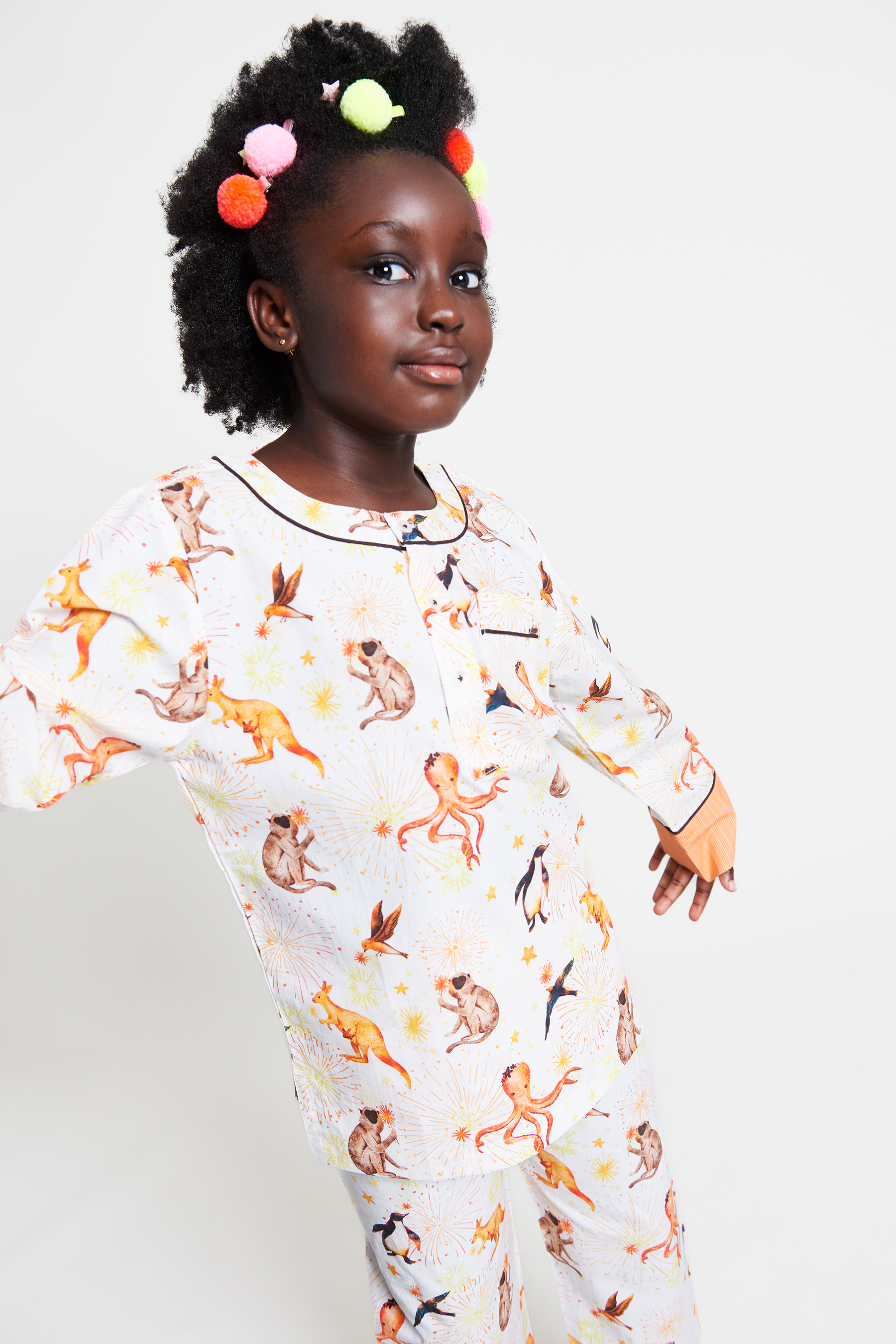 light up, light up! - organic cotton kids pyjama set