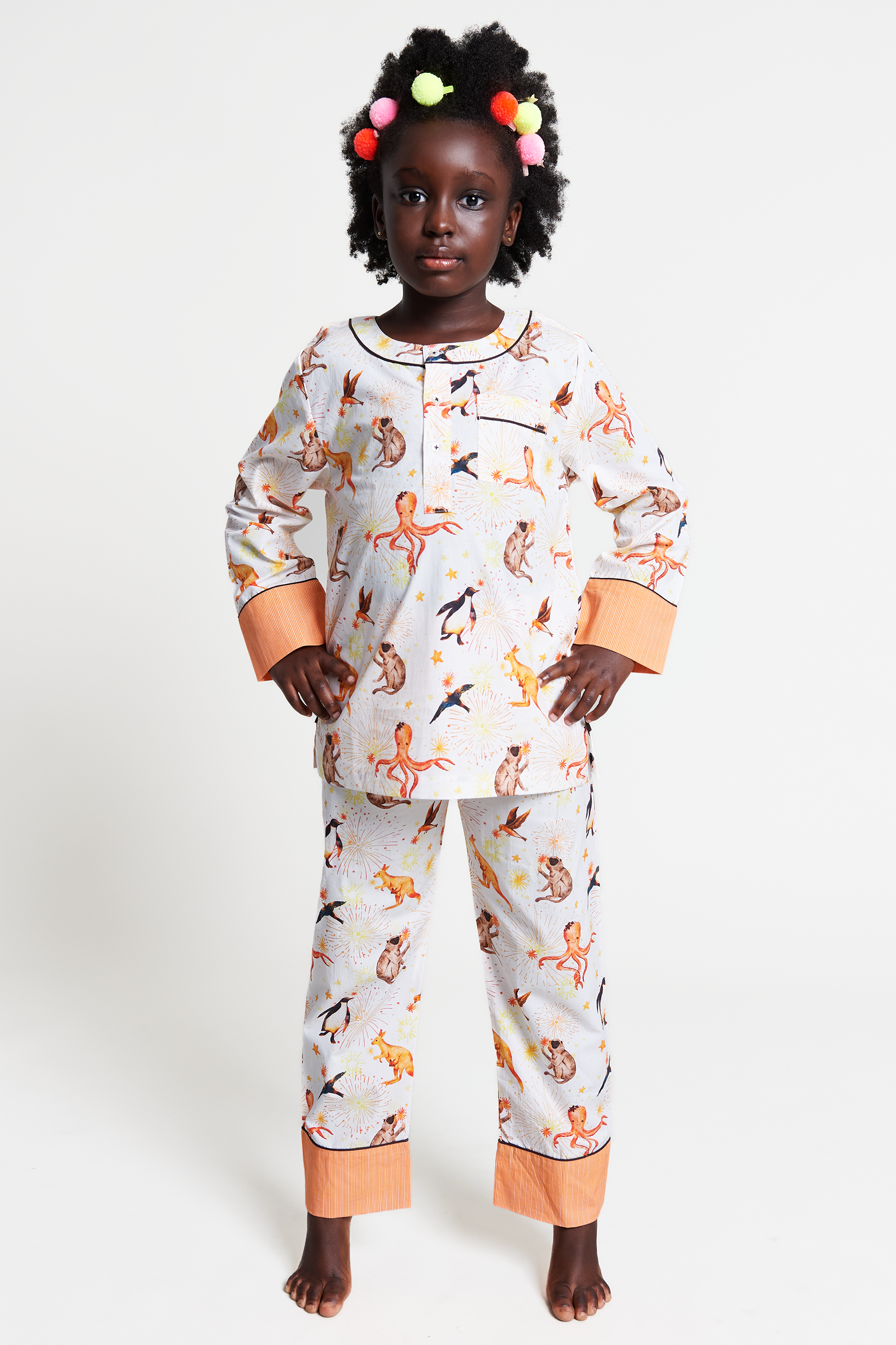 light up, light up! - organic cotton kids pyjama set
