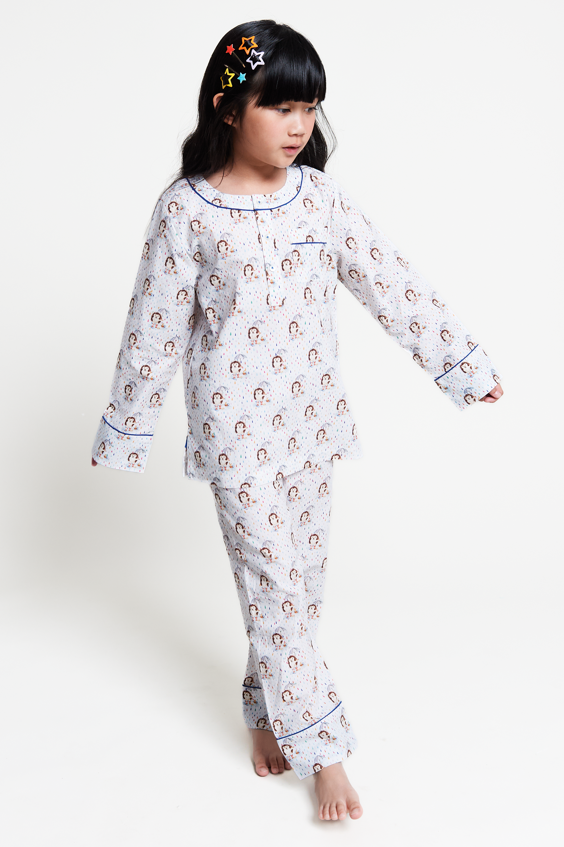 raindrops keep falling - organic cotton kids pyjama set