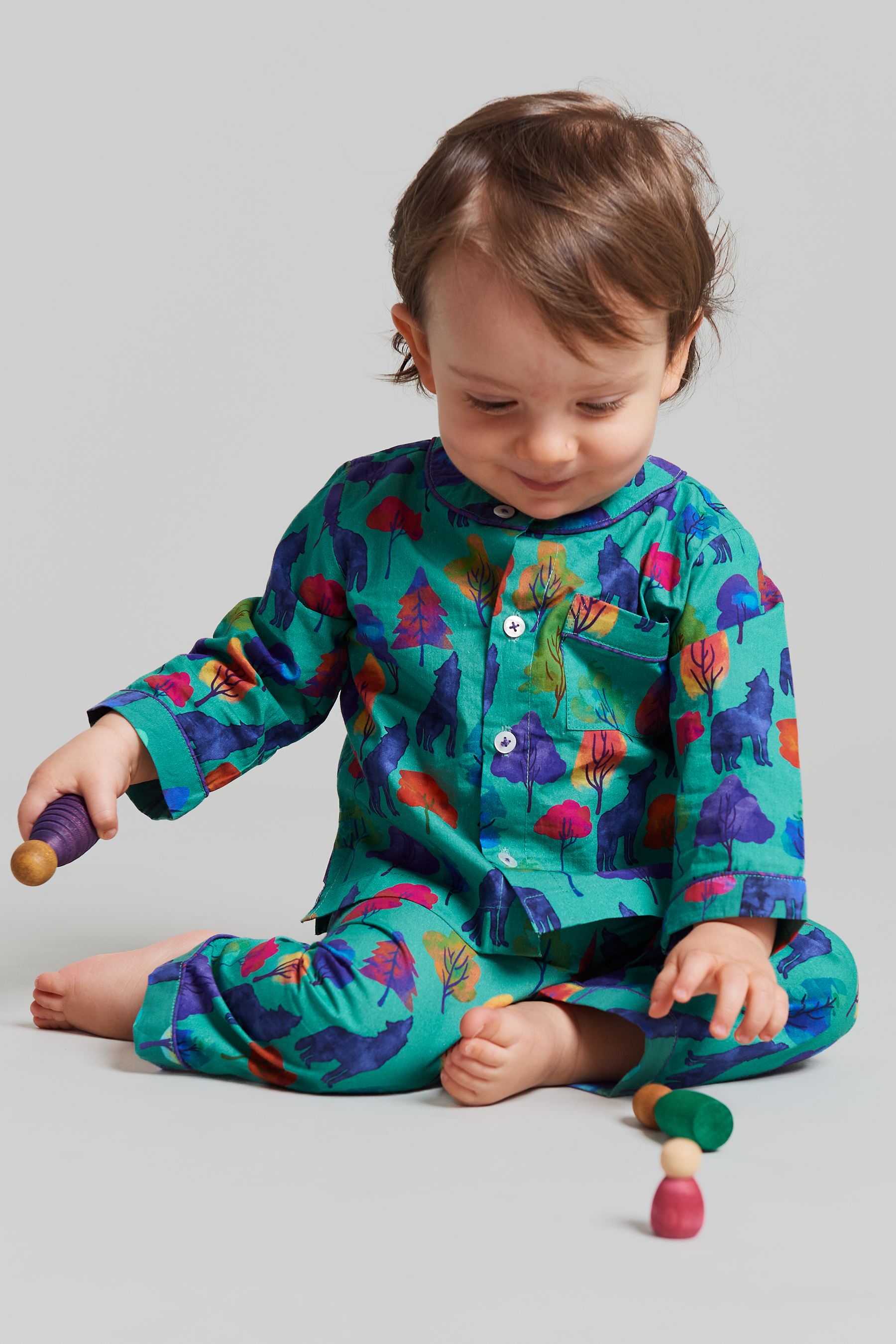 a whimsical howl - organic cotton baby pyjama set