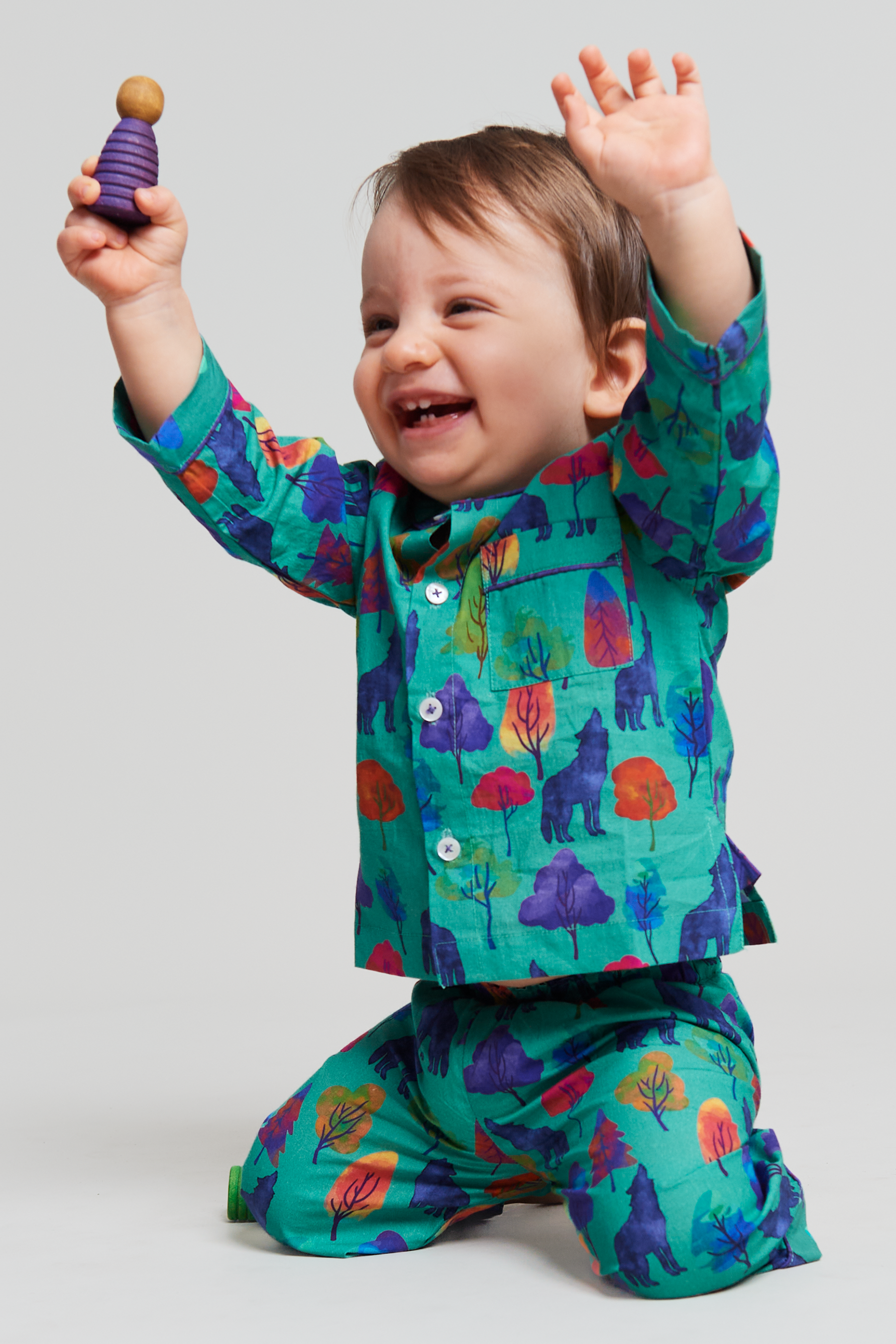 a whimsical howl - organic cotton baby pyjama set