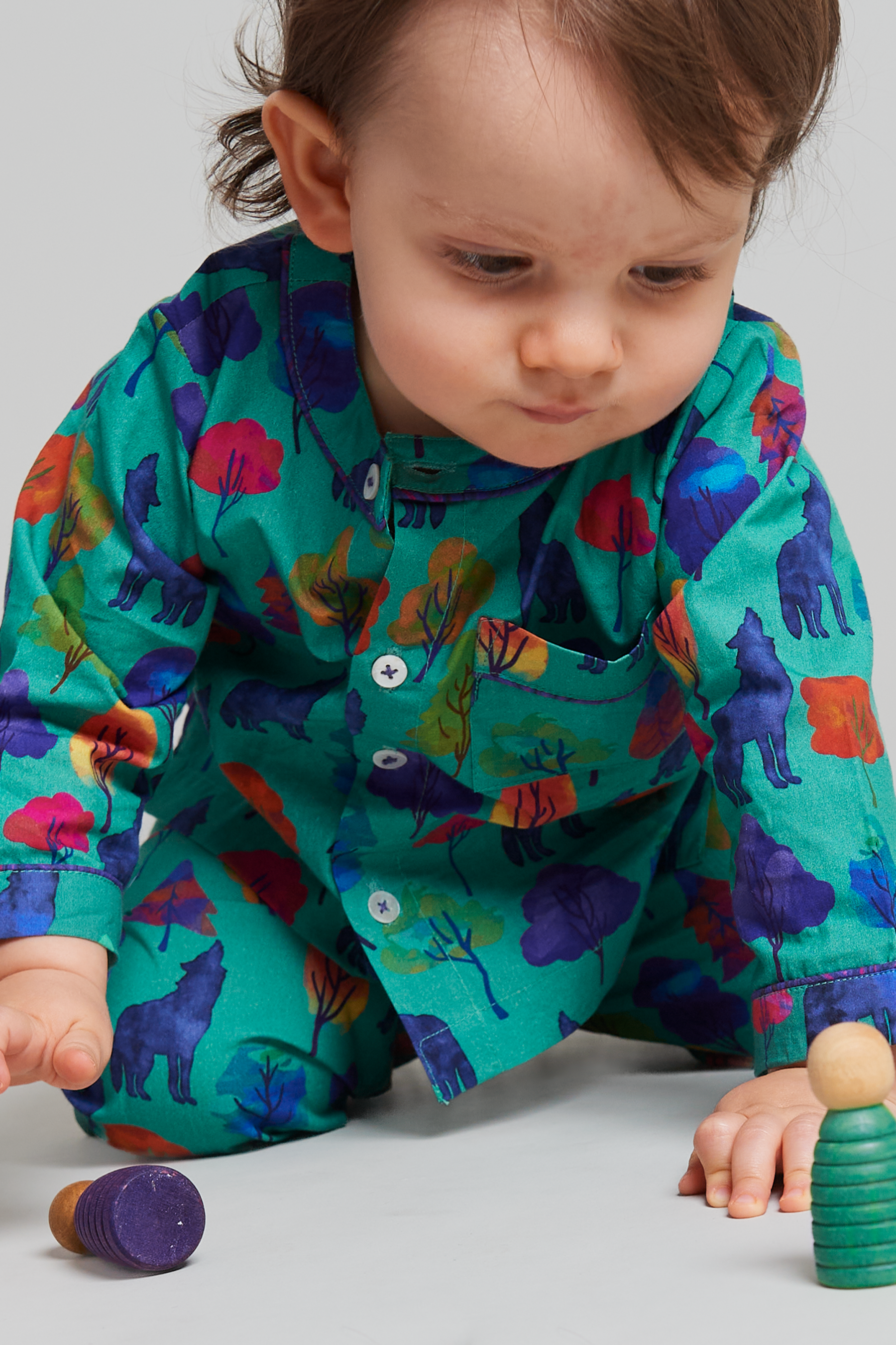 a whimsical howl - organic cotton baby pyjama set