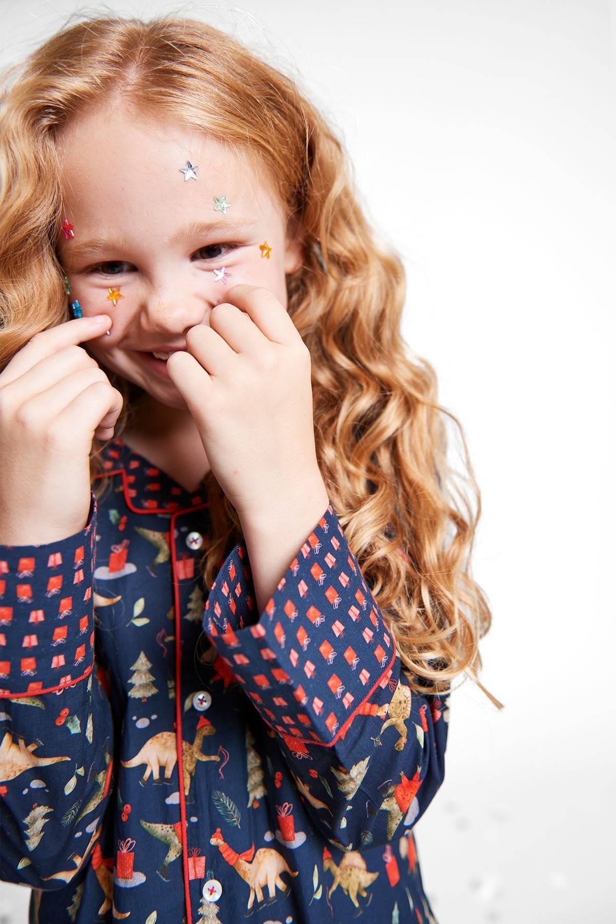 a jurassic christmas - organic cotton kids pyjama set - Kutti Lulu