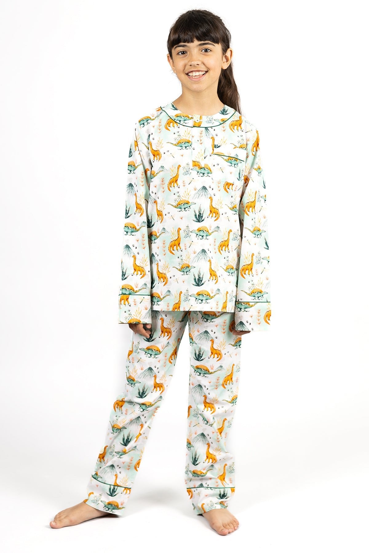 dinosaur summit - organic cotton kids pyjama set - Kutti Lulu