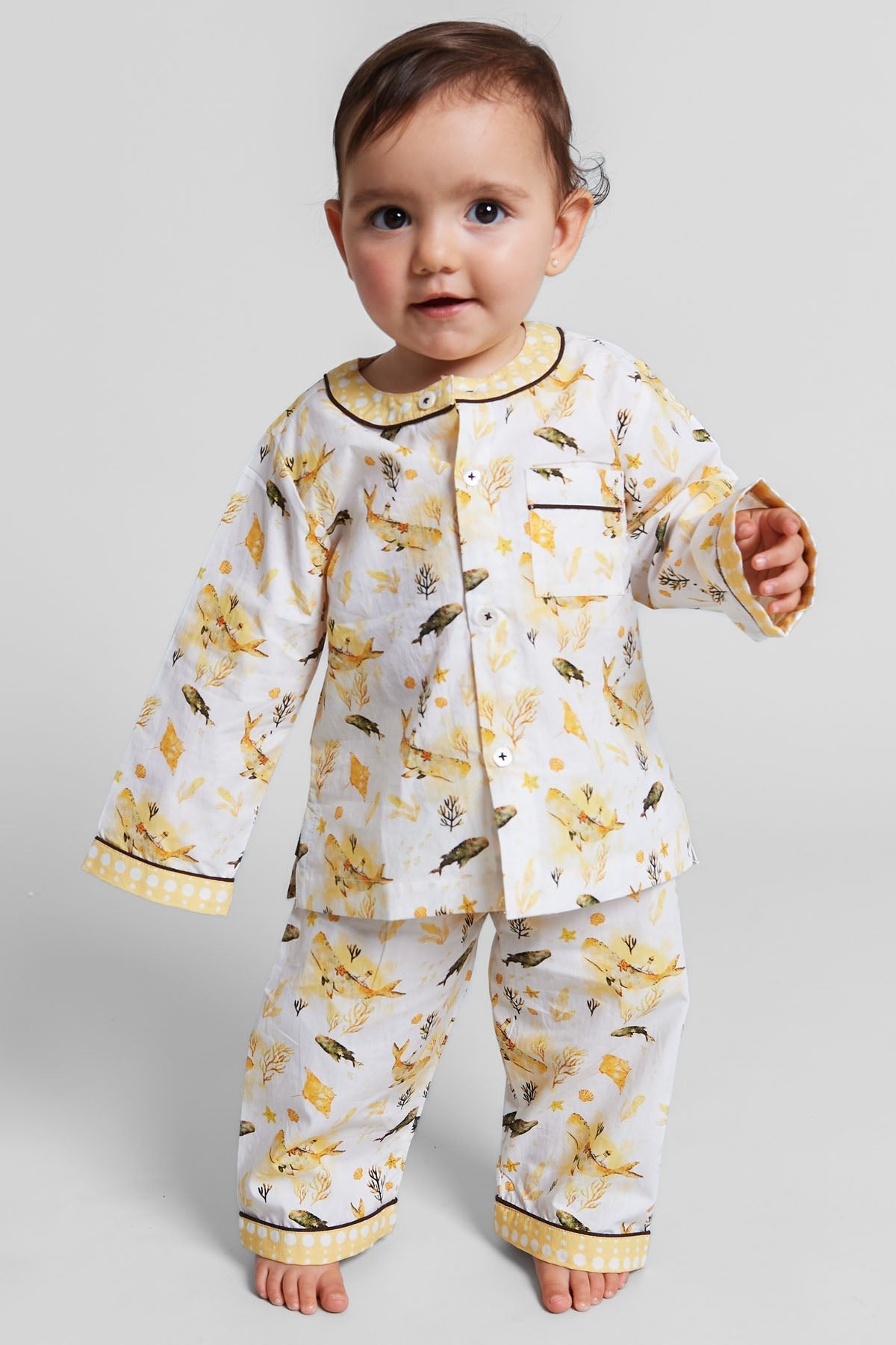 galapagos dreaming - organic cotton baby pyjama set - Kutti Lulu