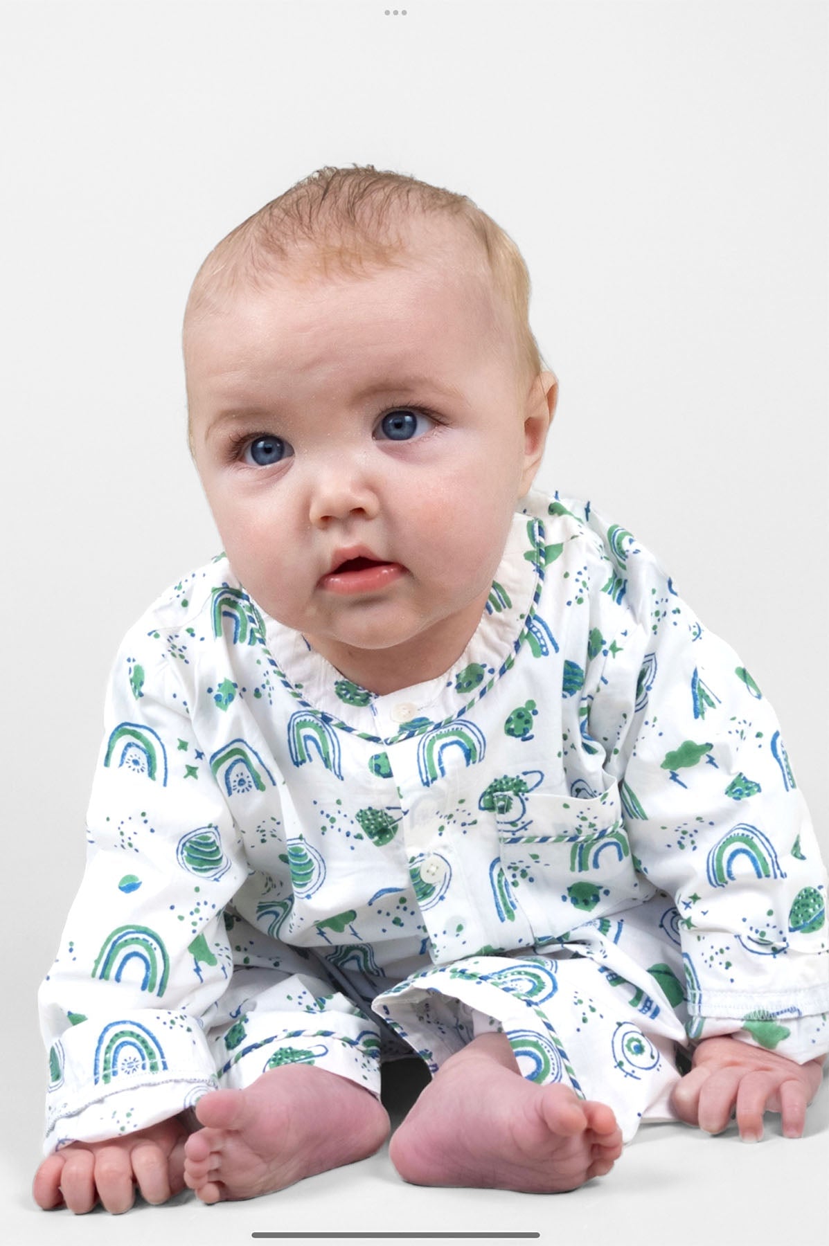 interstellar vibes - organic cotton baby pyjama set - Kutti Lulu
