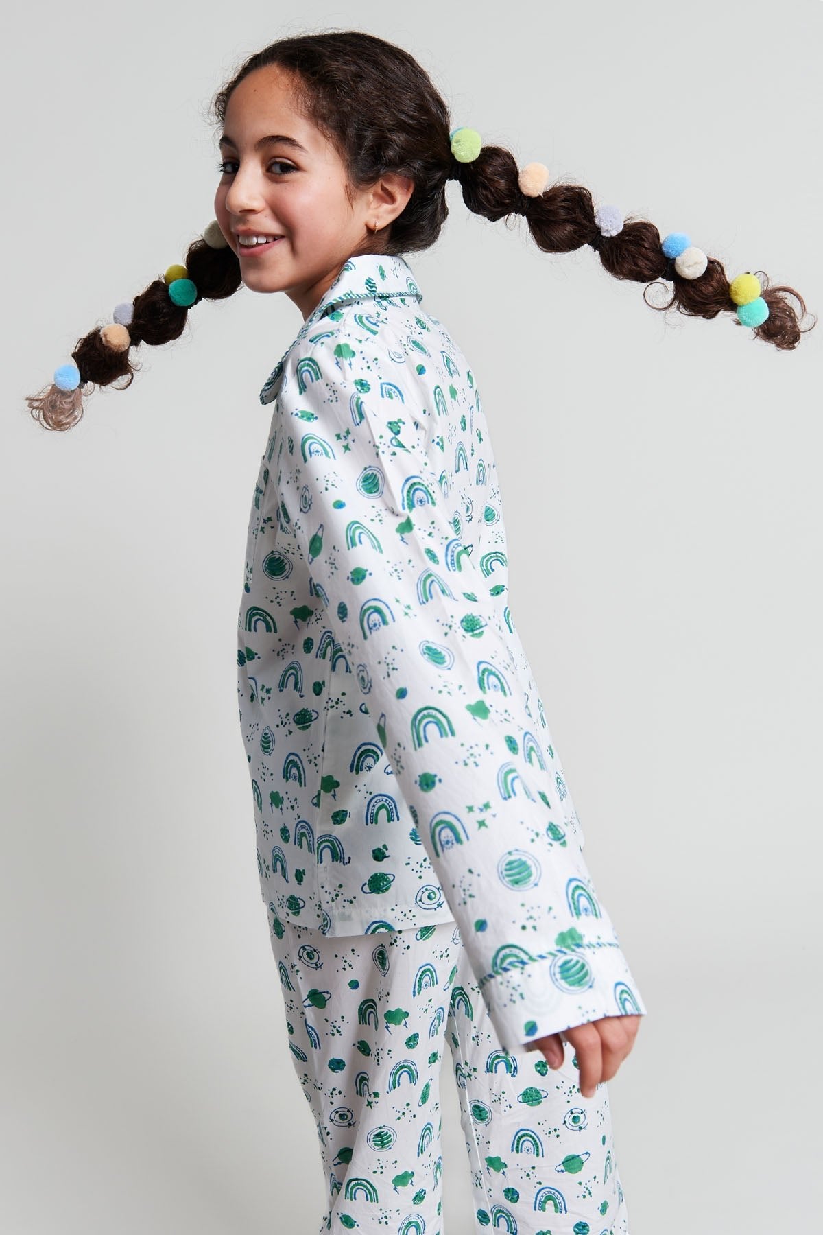 interstellar vibes - organic cotton kids pyjama set - Kutti Lulu