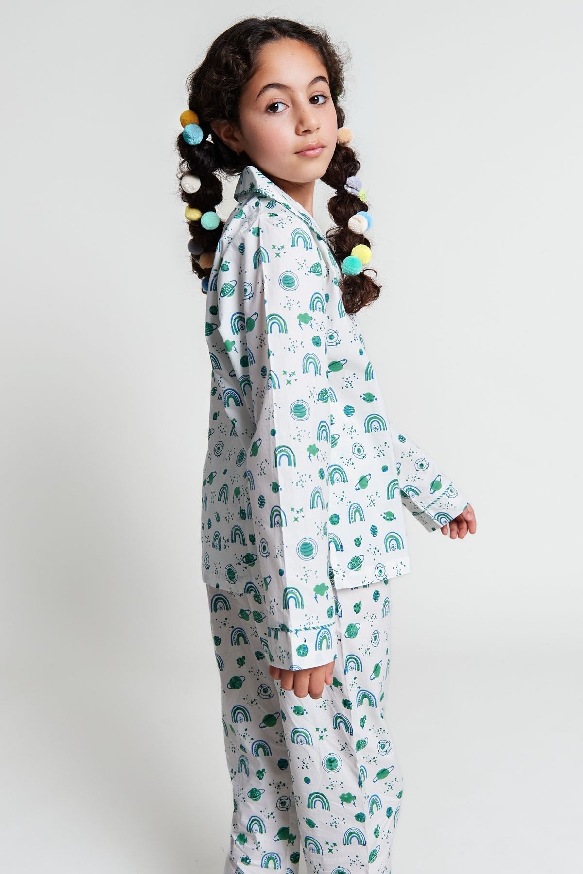 interstellar vibes - organic cotton kids pyjama set - Kutti Lulu