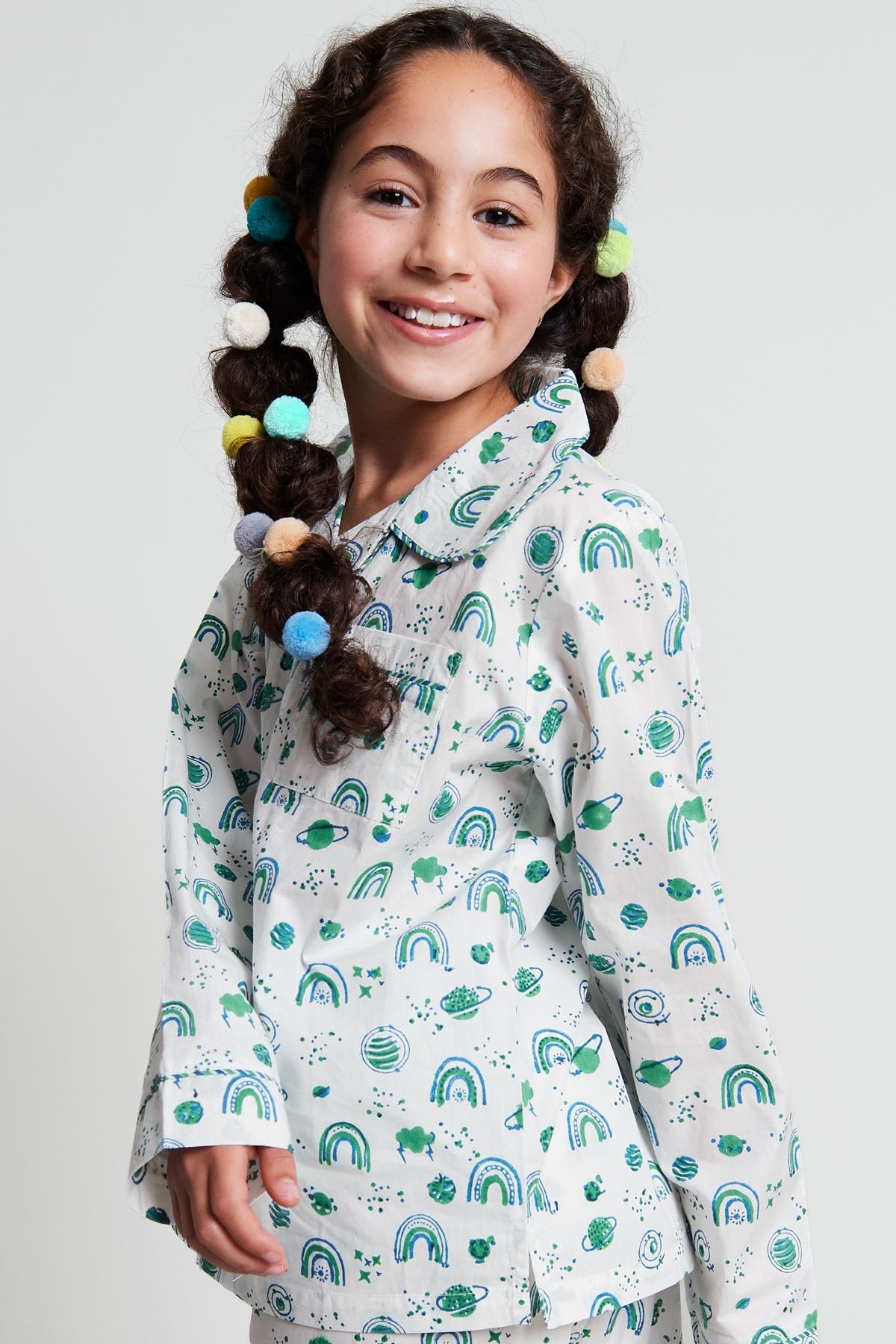 interstellar vibes - organic cotton kids pyjama set - Kutti Lulu