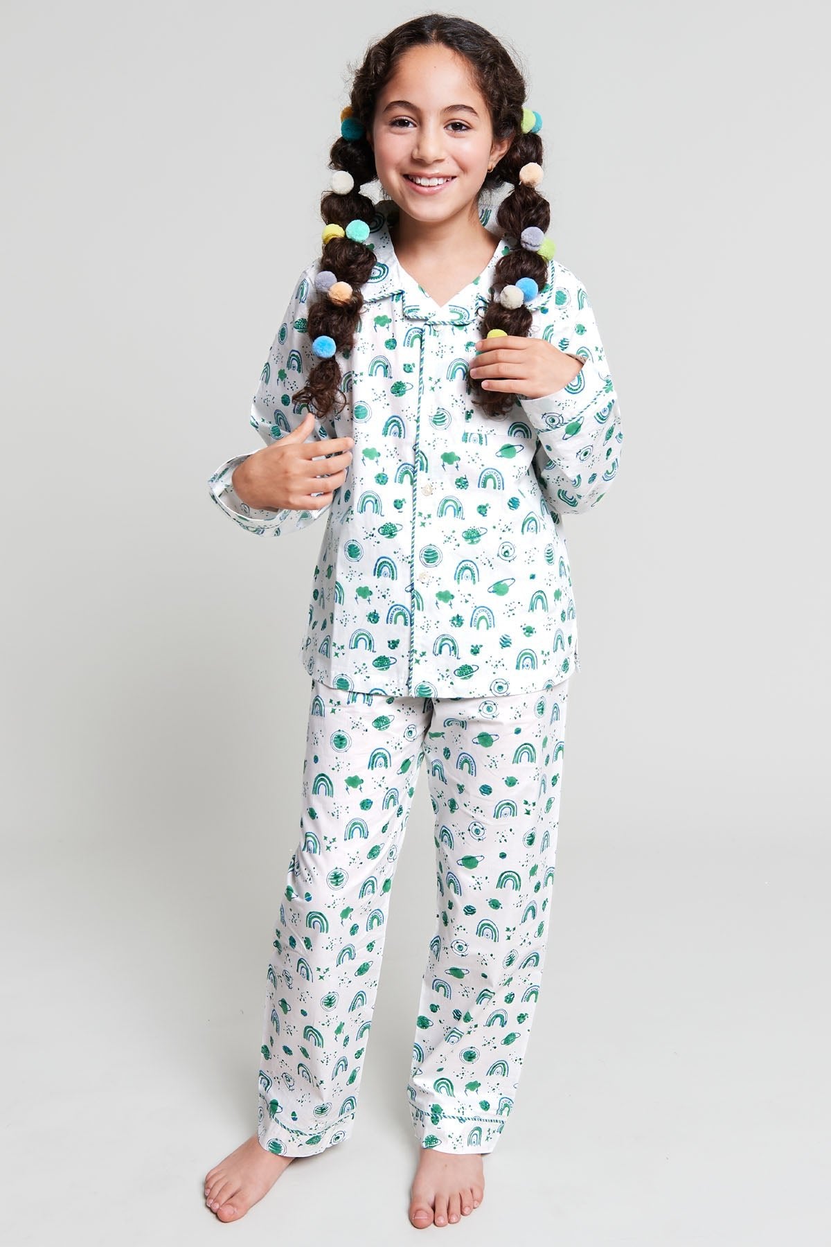 interstellar vibes - organic cotton kids pyjama set - Kutti Lulu