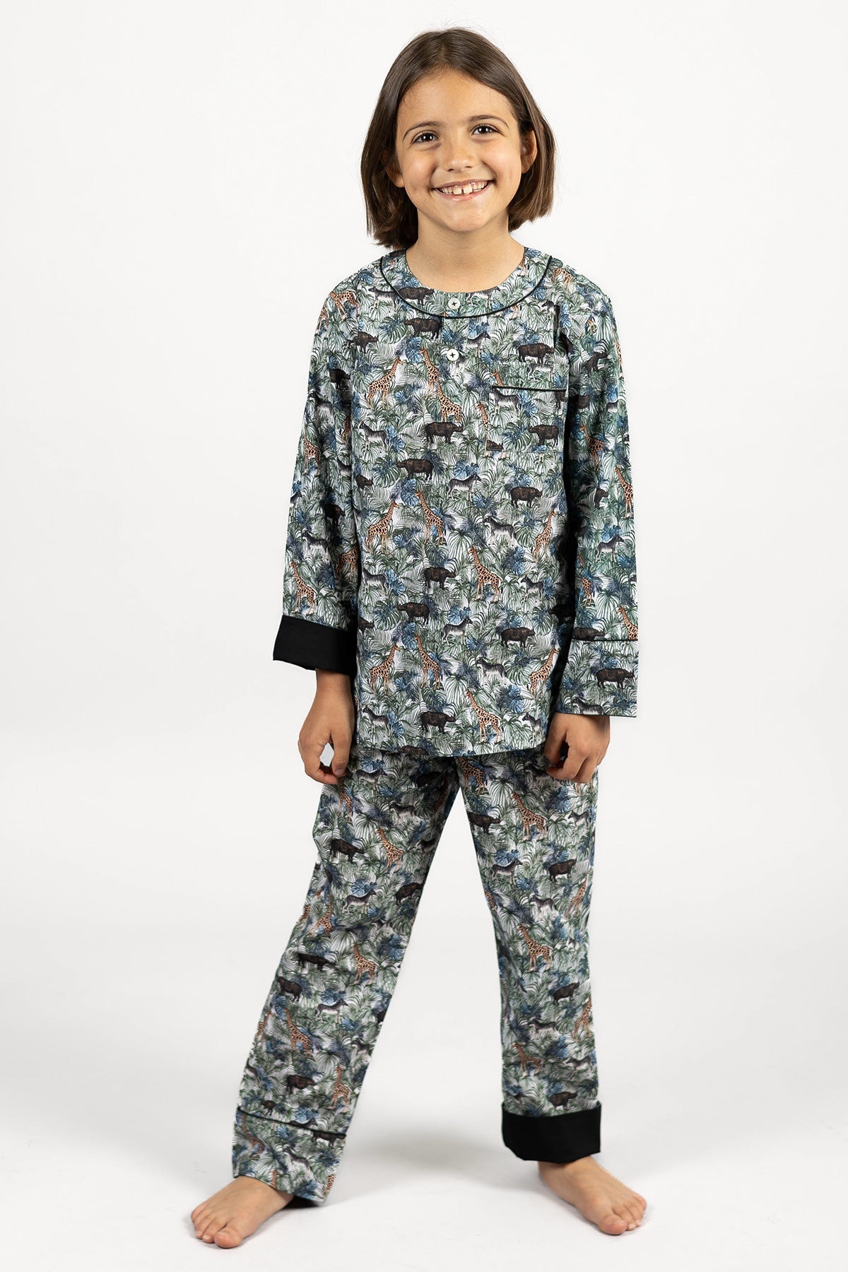 jungle maze - organic cotton kids pyjama set - Kutti Lulu